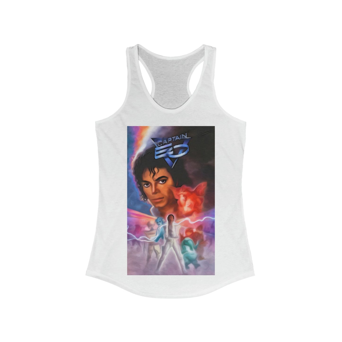 Women's Ideal Racerback Tank Painting of Disneyland Resort Captain EO