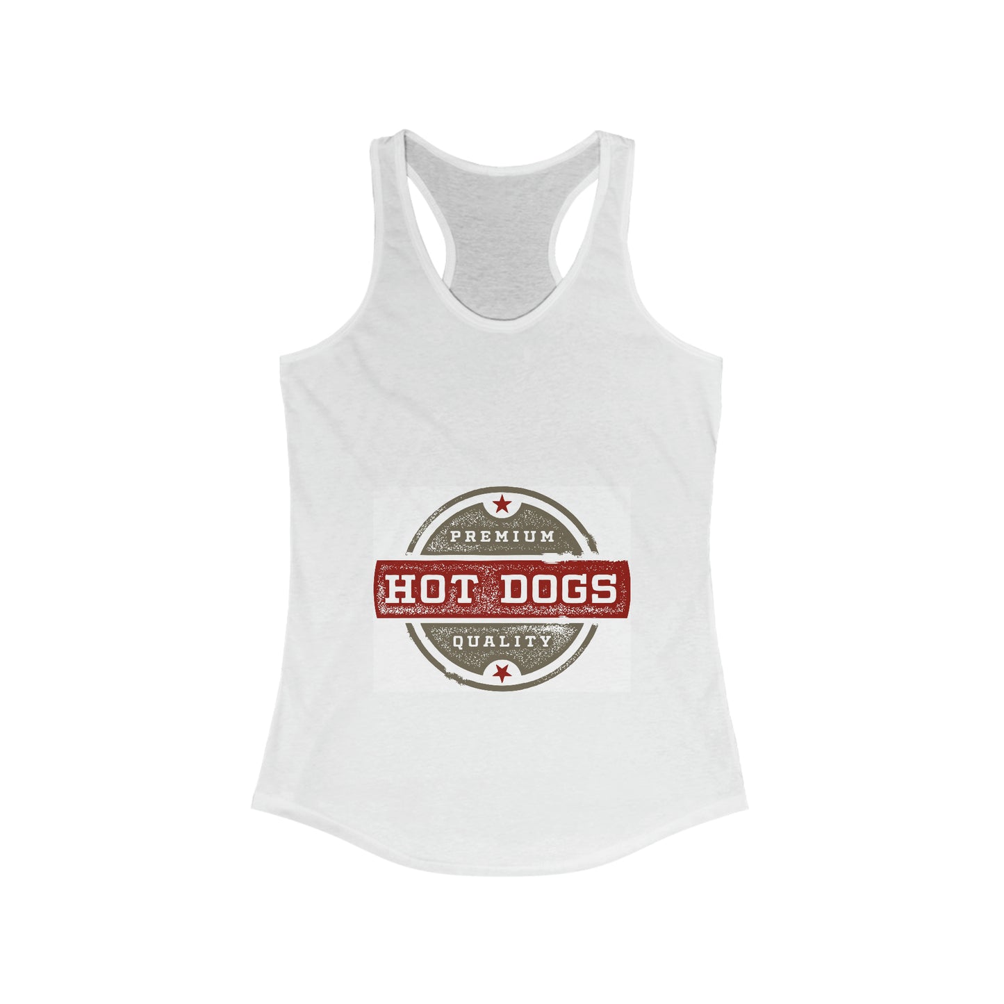 Women's Ideal Racerback Tank Vintage Premium Hot Dog Sign