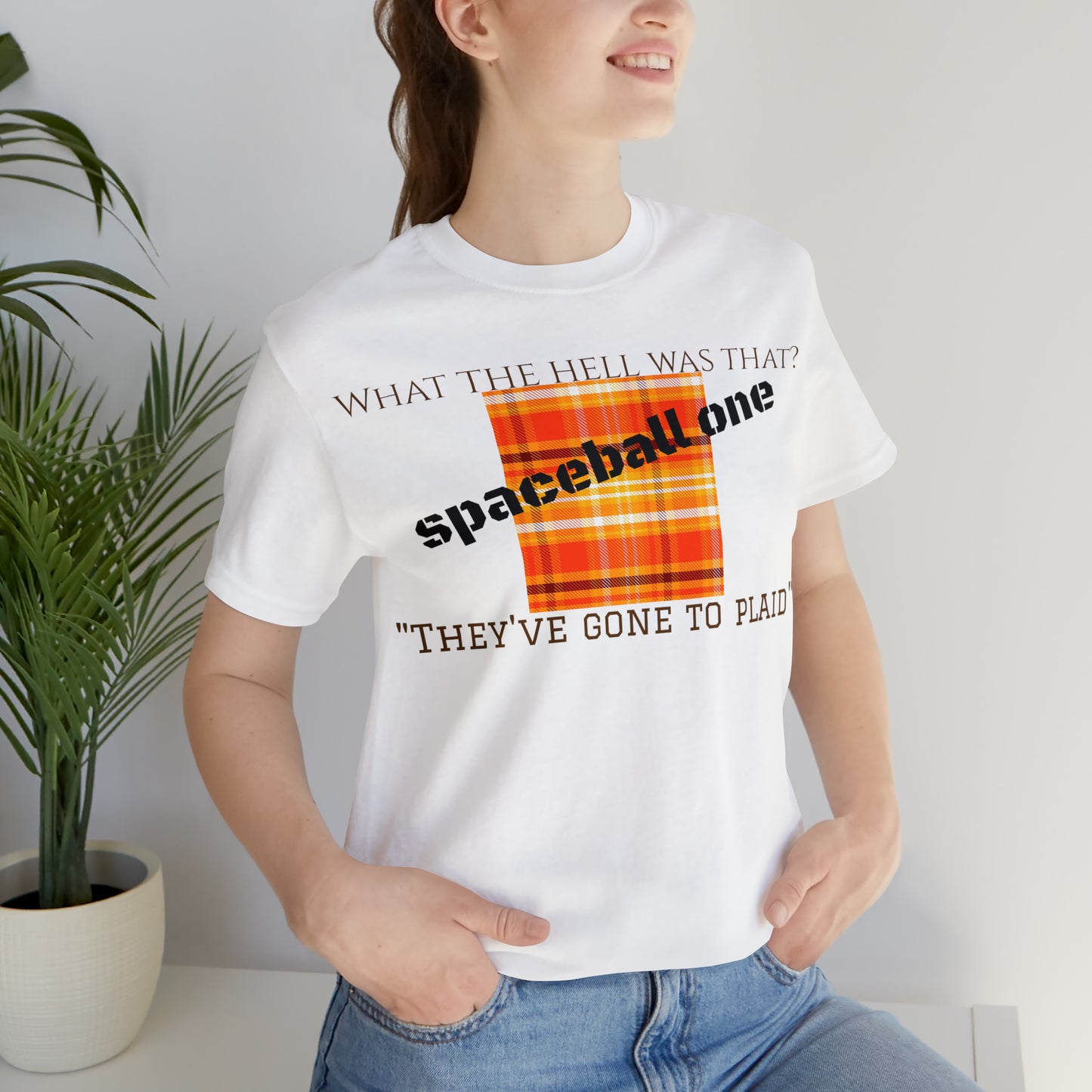 Unisex Jersey Short Sleeve Tee Spaceballs ~ Plaid!
