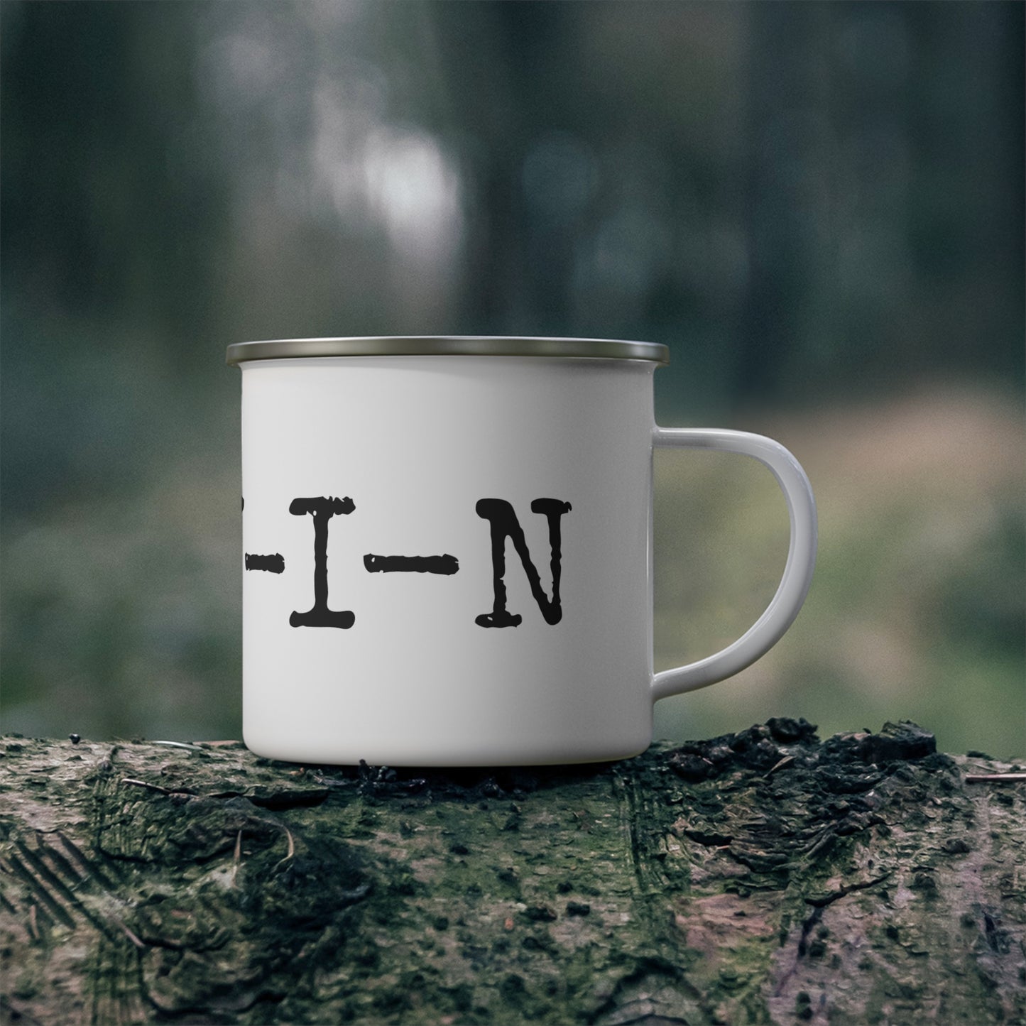 Enamel Camping Mug Dazed and Confused ~ L-I-V-I-N