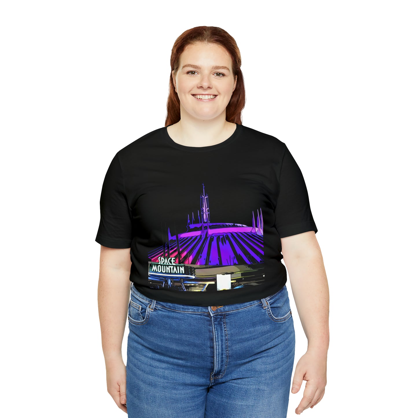 Unisex Jersey Short Sleeve Tee Painting of Disneyland ~SPACE MOUNTAIN Ride