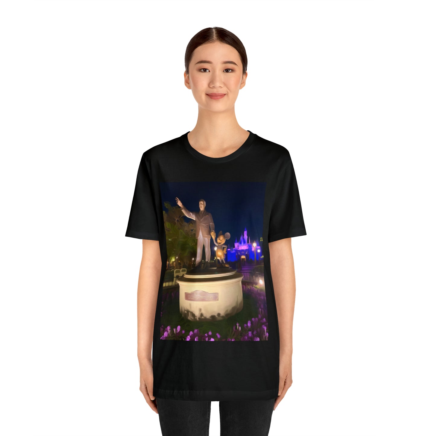 Unisex Jersey Short Sleeve Tee Painting of It's A Disney Thing! WALT & STATUE