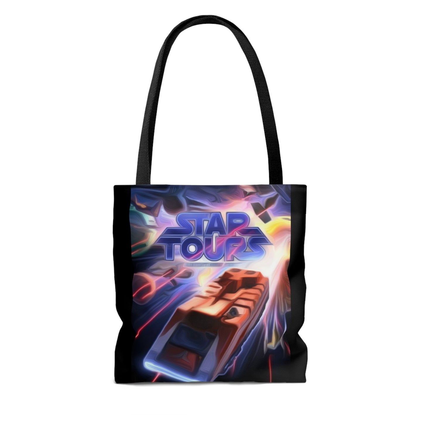 AOP Tote Bag Painting of Disneyland Resort Star Tours Ride Poster