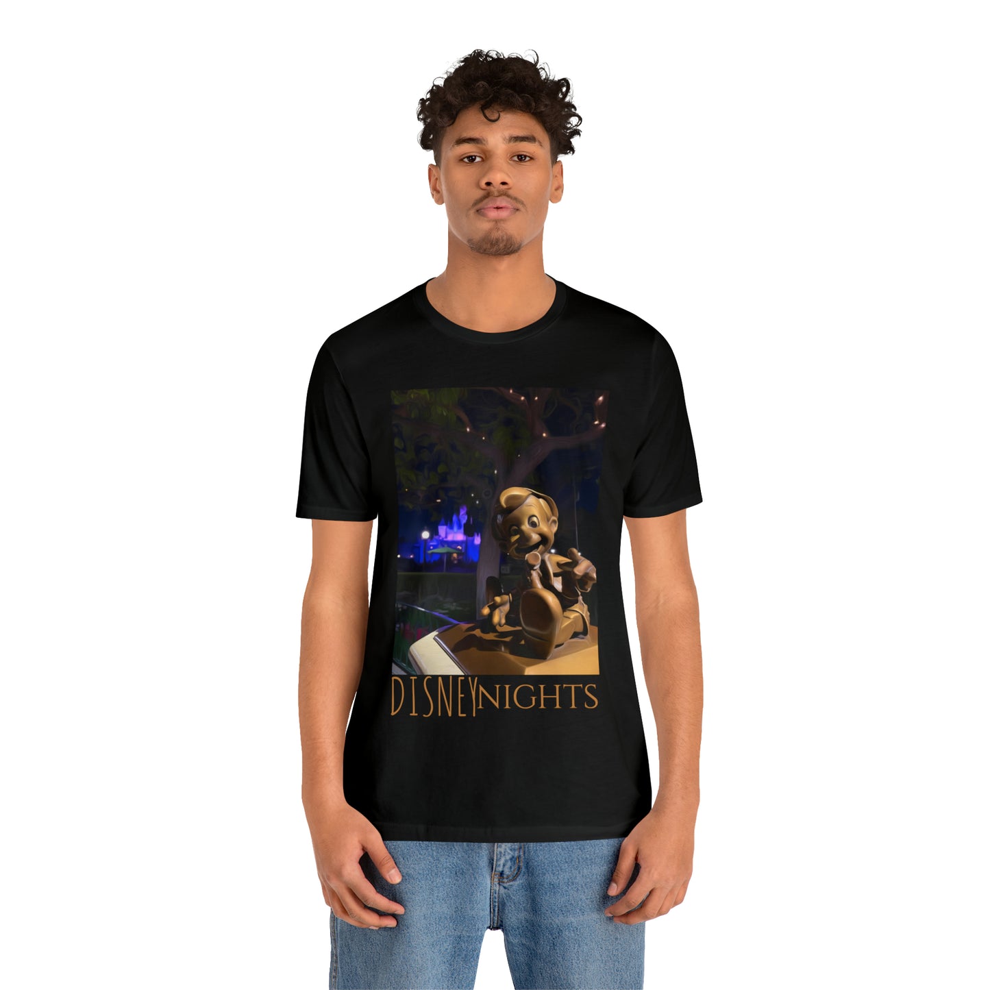 Unisex Jersey Short Sleeve Tee Painting of Its A DISNEY Thing PINOCCHIO'S STATUE