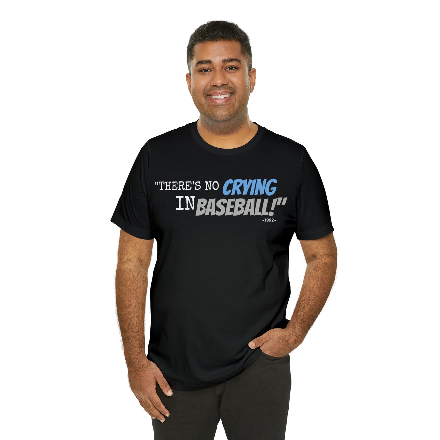 Unisex Jersey Short Sleeve Tee A league of their own movie ~There's no crying in