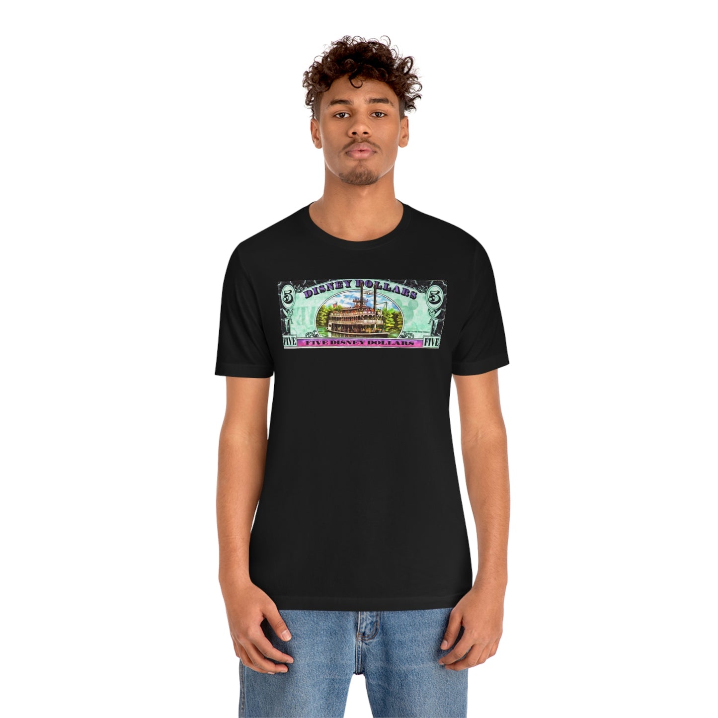 Unisex Jersey Short Sleeve Tee Disneyland Dollars Mark Twain
