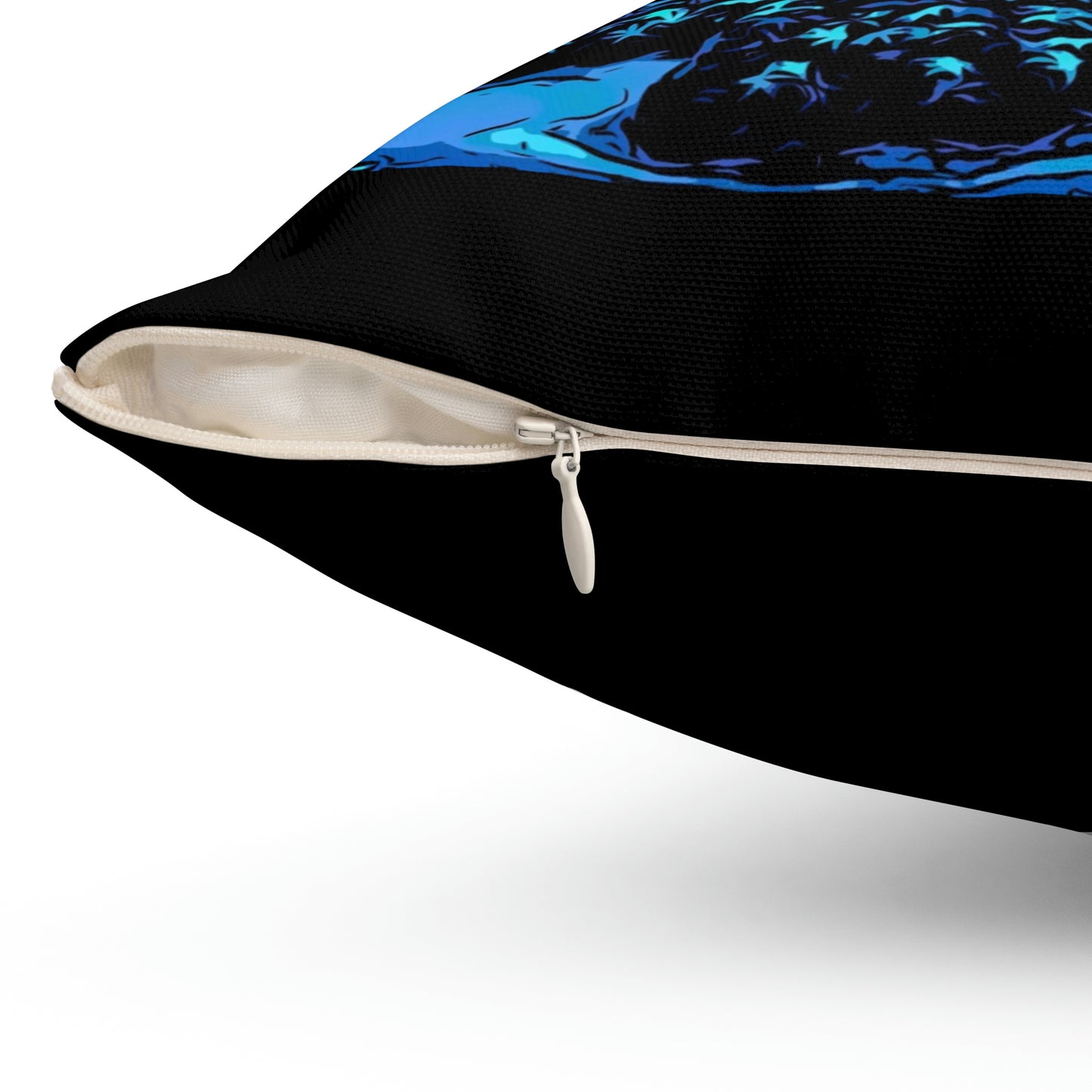 Spun Polyester Square Pillow Disneyland ~Peter Pan Flight~ Ride