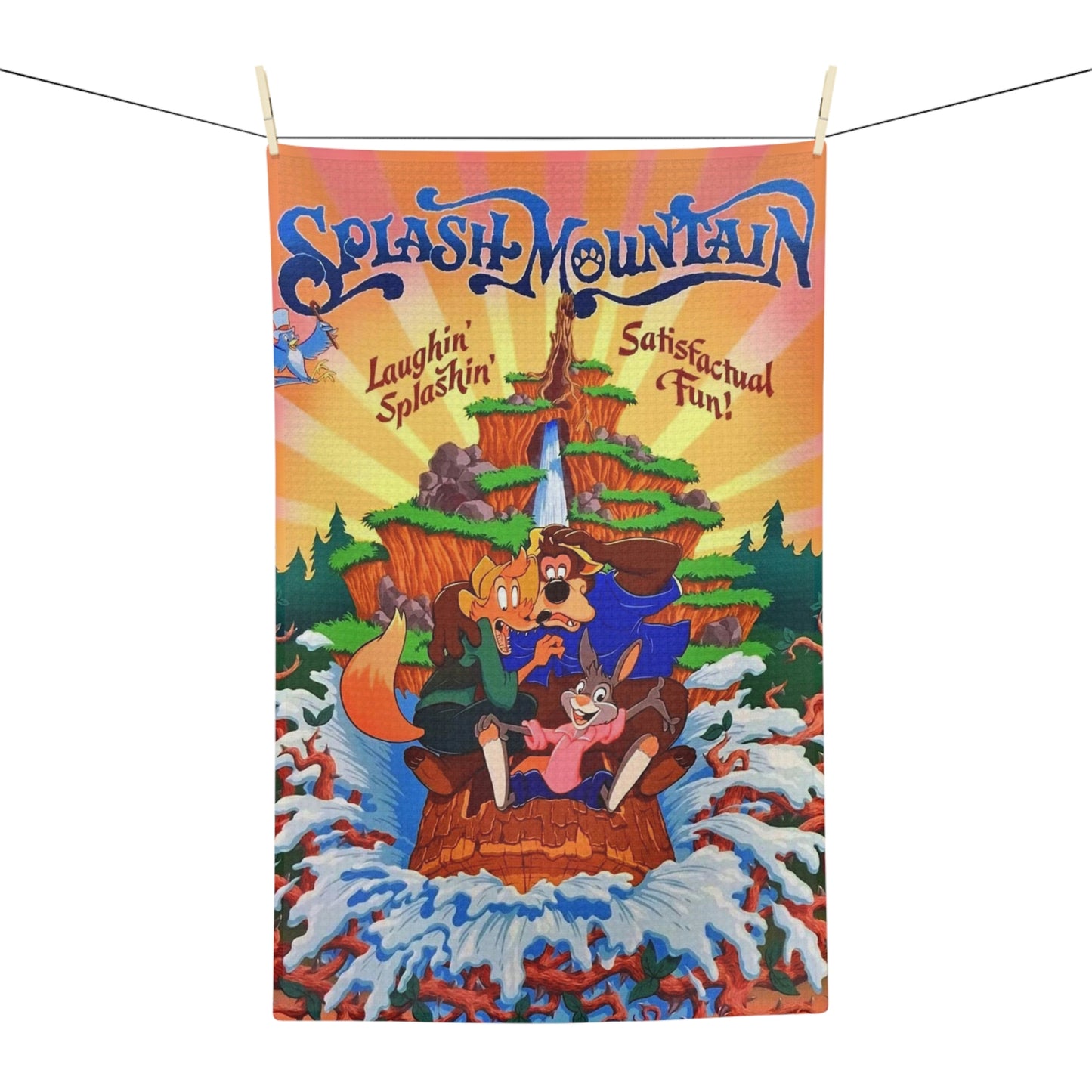 Soft Tea Towel Disneyland ~ Splash Mountain ~ Ride~ Poster