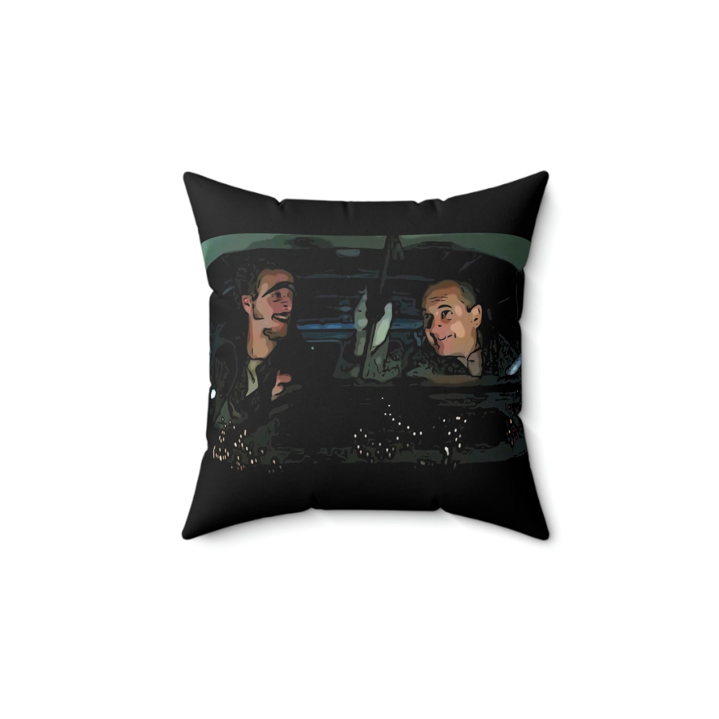 Spun Polyester Square Pillow ~Home Alone ~Crowbars Up~
