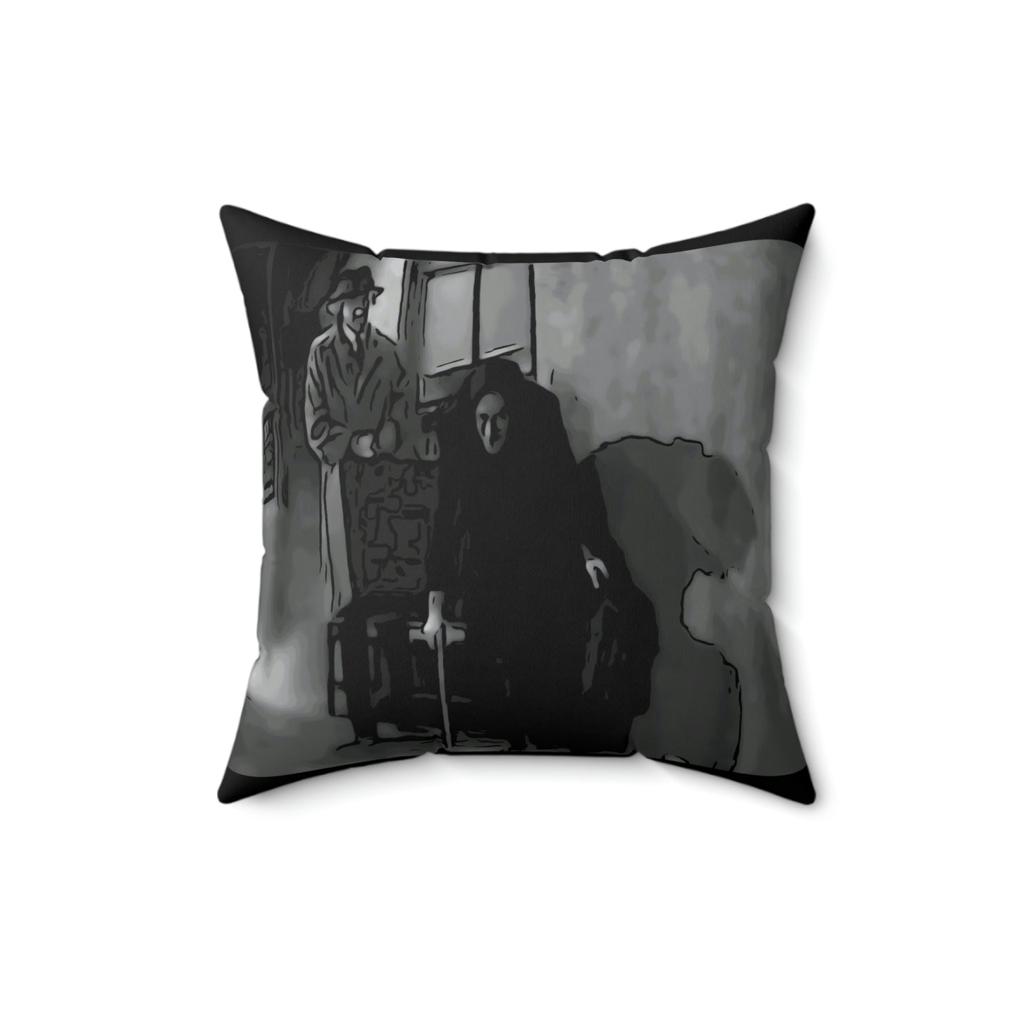 Spun Polyester Square Pillow ~Young Frankenstein ~ Walk this way~