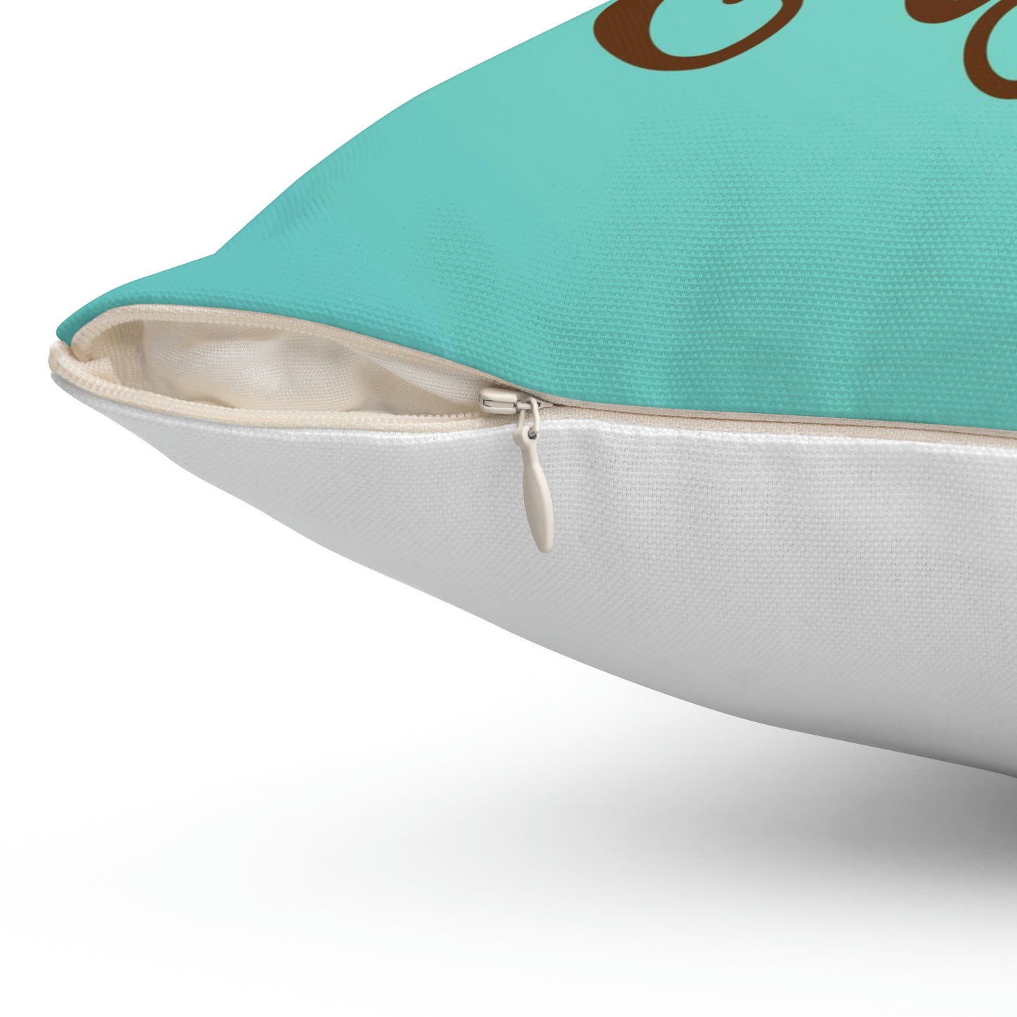 Spun Polyester Square Pillow Easter design with cute bunny