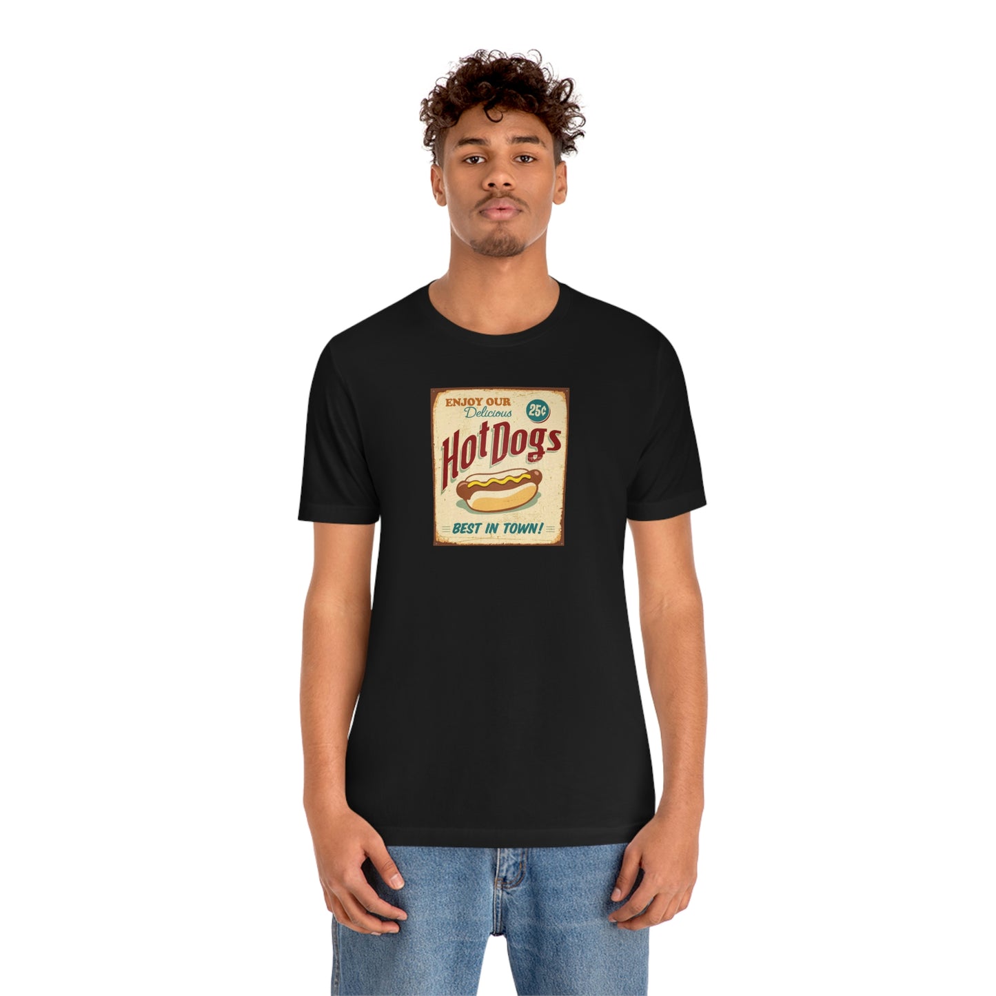Unisex Jersey Short Sleeve Tee Hot Dogs Tin sign