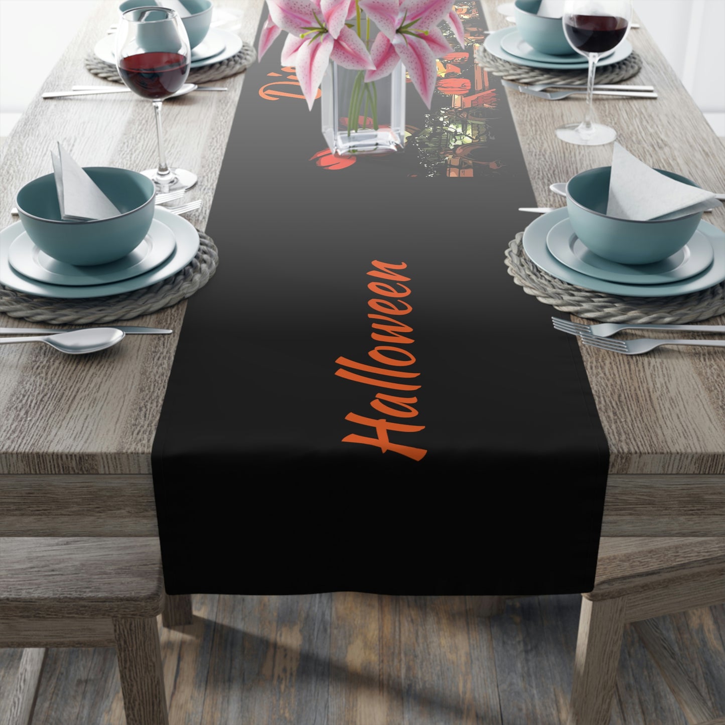 Table Runner (Cotton, Poly) Disneyland ~Halloween~ Front Gate