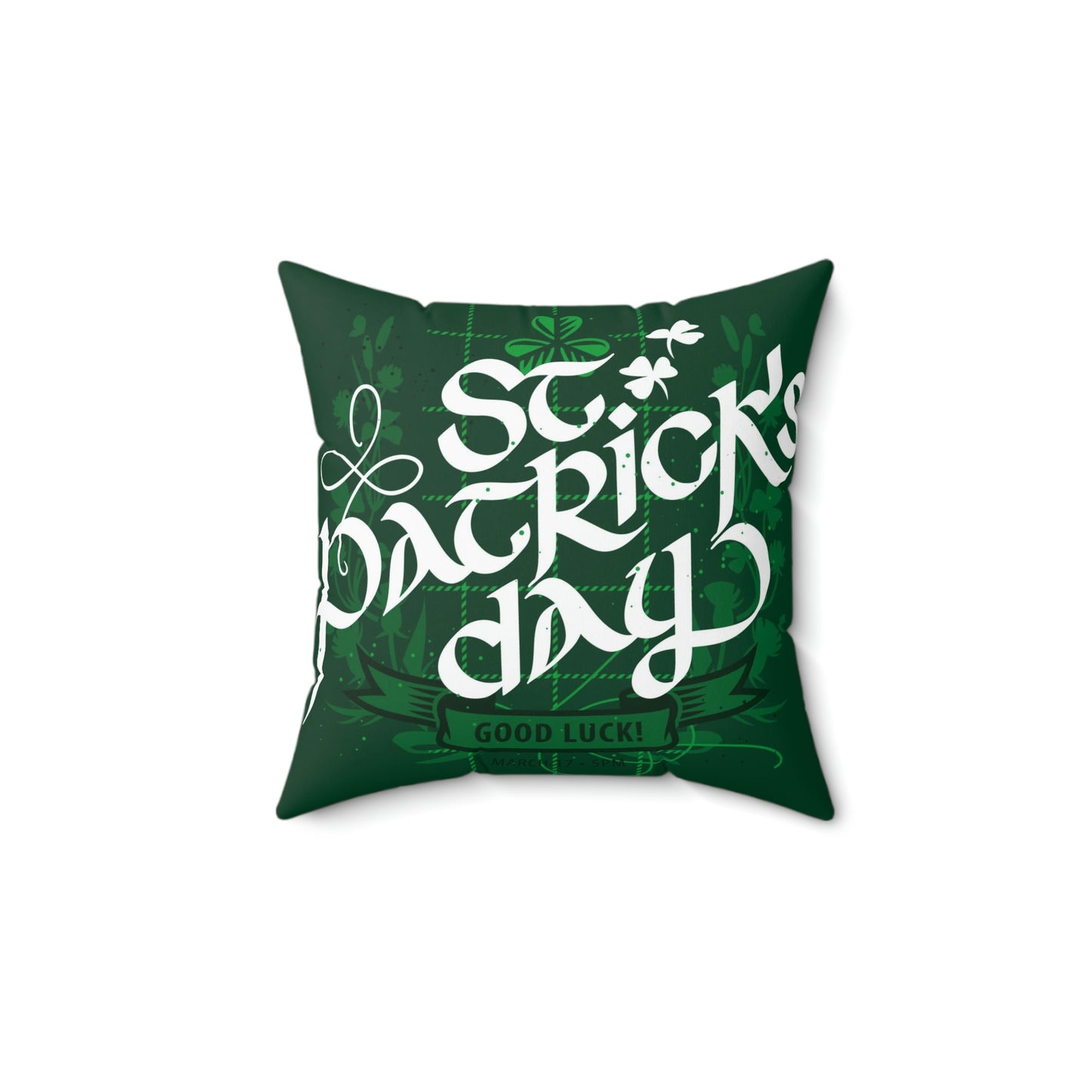 Spun Polyester Square Pillow St. Patrick's Day