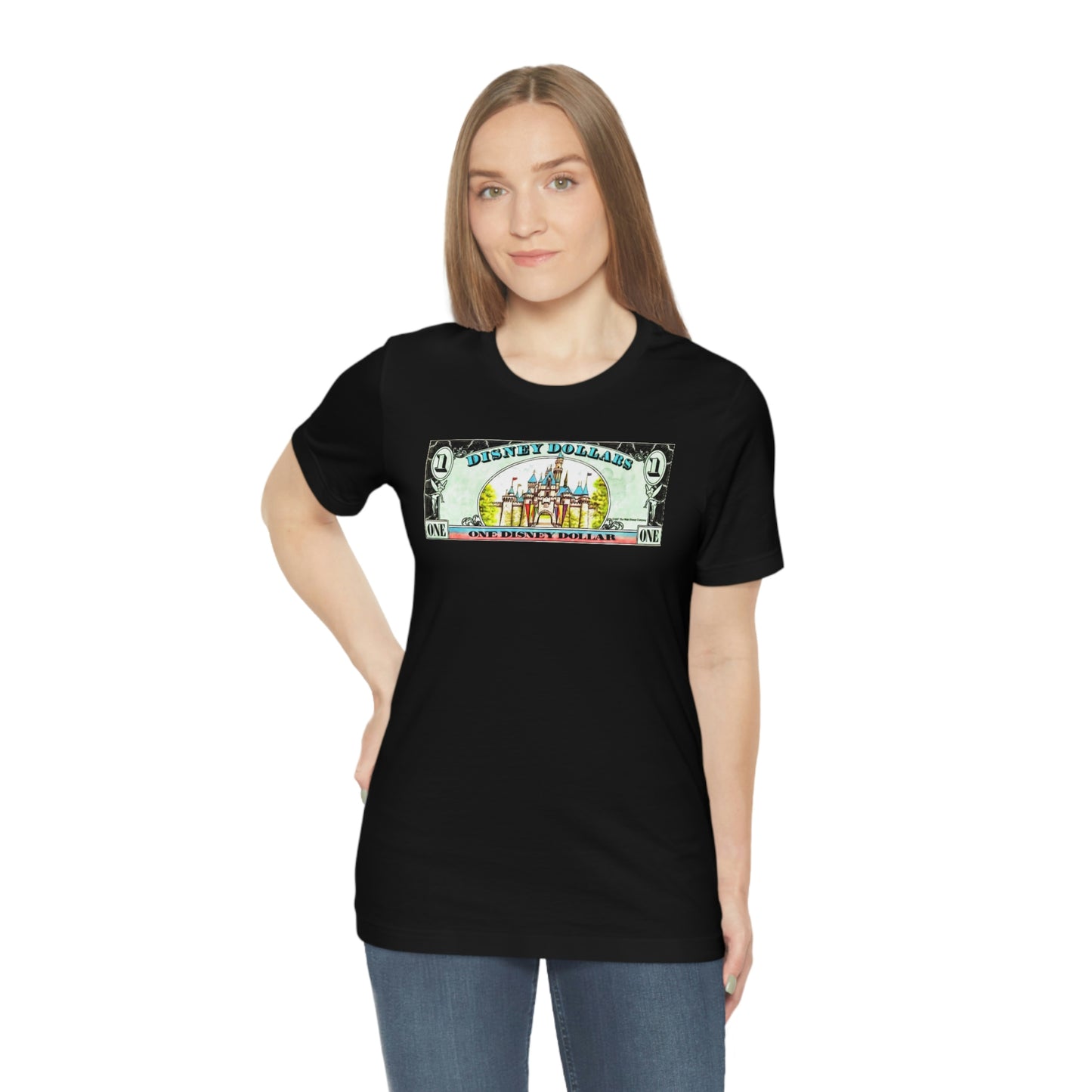 Unisex Jersey Short Sleeve Tee Disneyland Dollar Castle