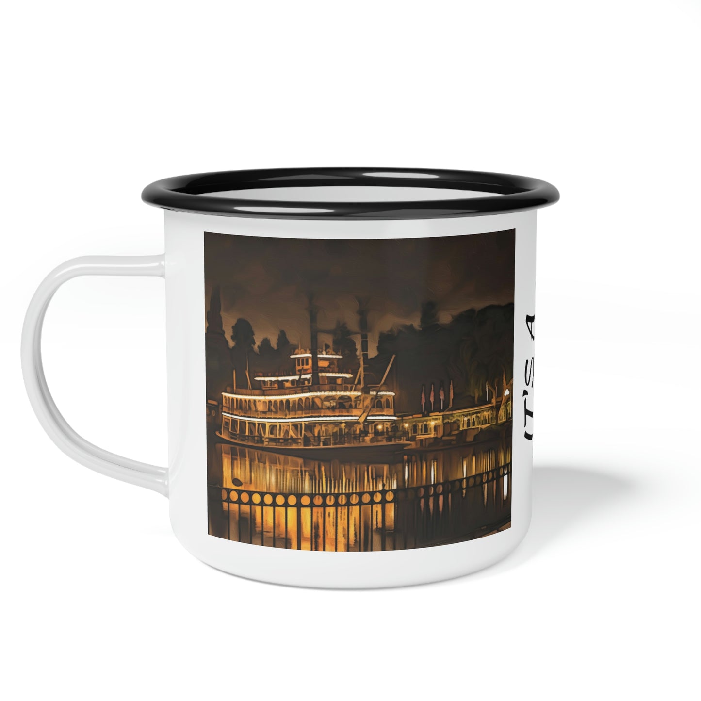 A Enamel Camp Cup Disneyland ~Mark Twain Riverboat~ It's A Disney Thing!
