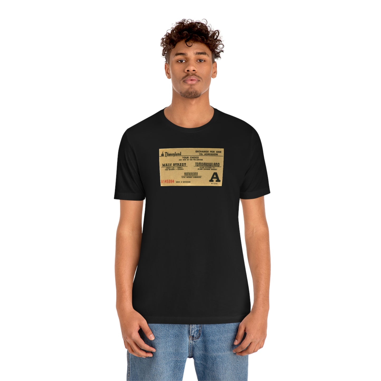 Unisex Jersey Short Sleeve Tee Disneyland vintage ticket stub