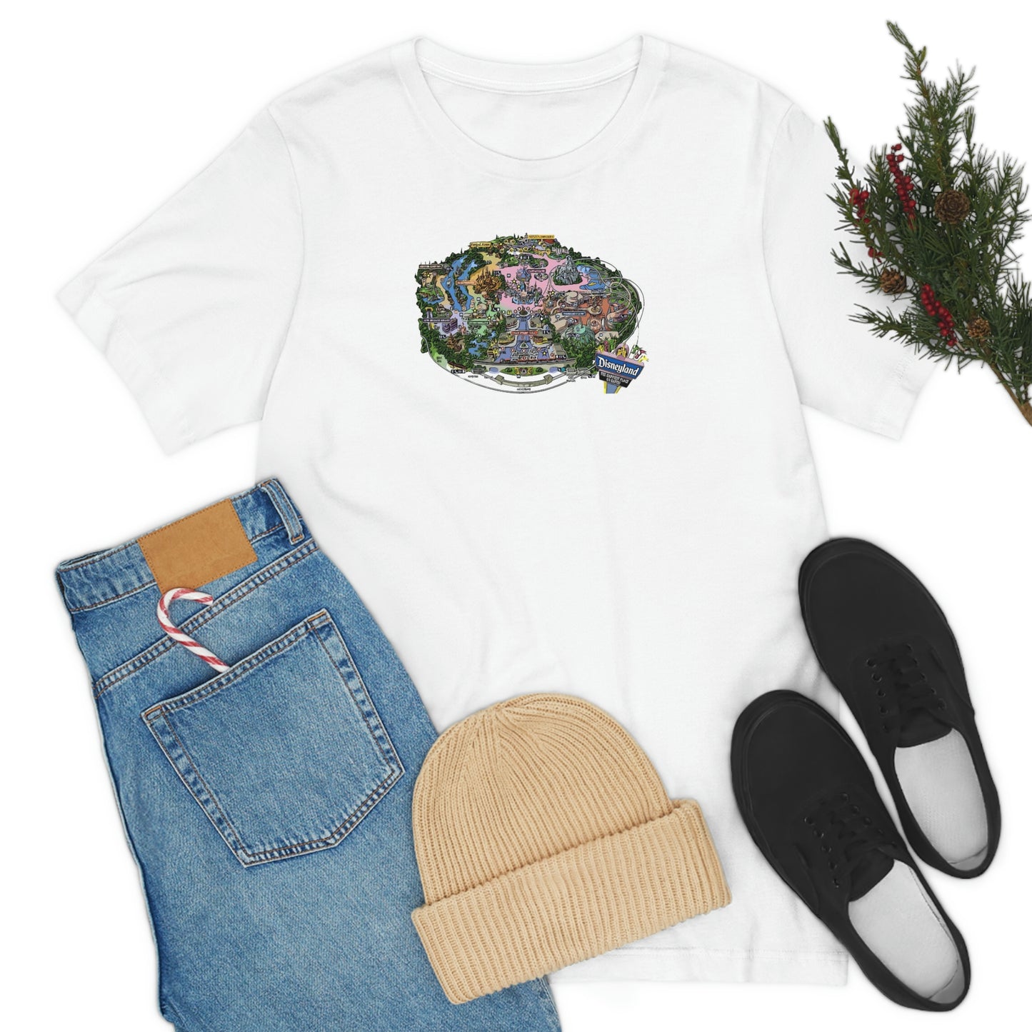 Unisex Jersey Short Sleeve Tee Disneyland park map