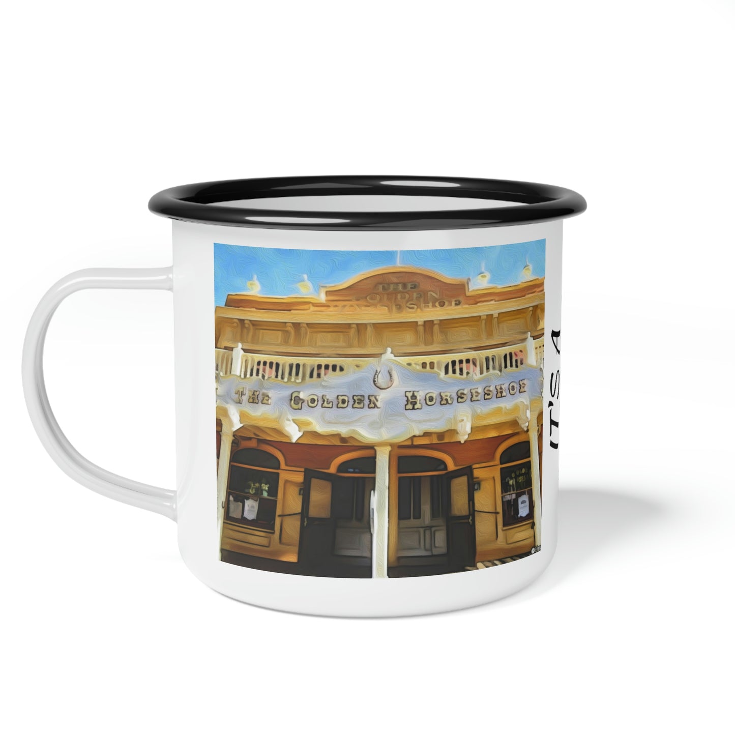 A Enamel Camp Cup Disneyland ~The Golden Horseshoe~ It's A Disney Thing!
