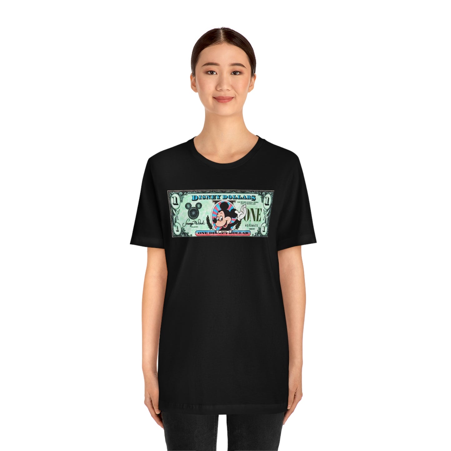 Unisex Jersey Short Sleeve Tee Disneyland Dollars Mickey Mouse
