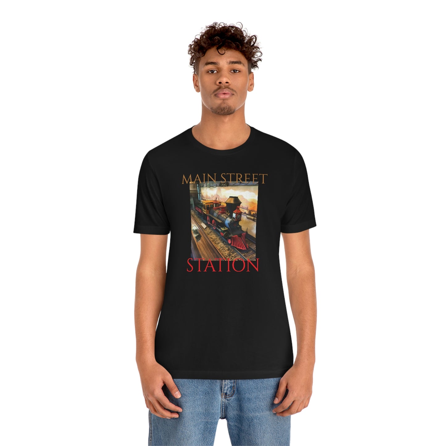 Unisex Jersey Short Sleeve Tee Disneyland MAIN STREET STATION Train