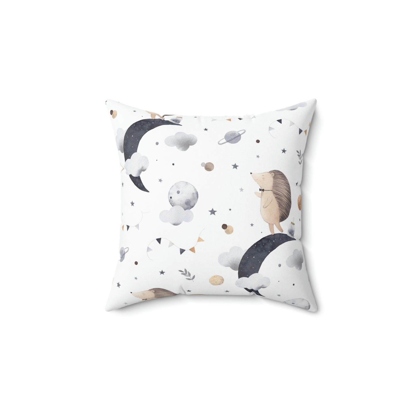 Spun Polyester Square Pillow Watercolor background with reaching for stars