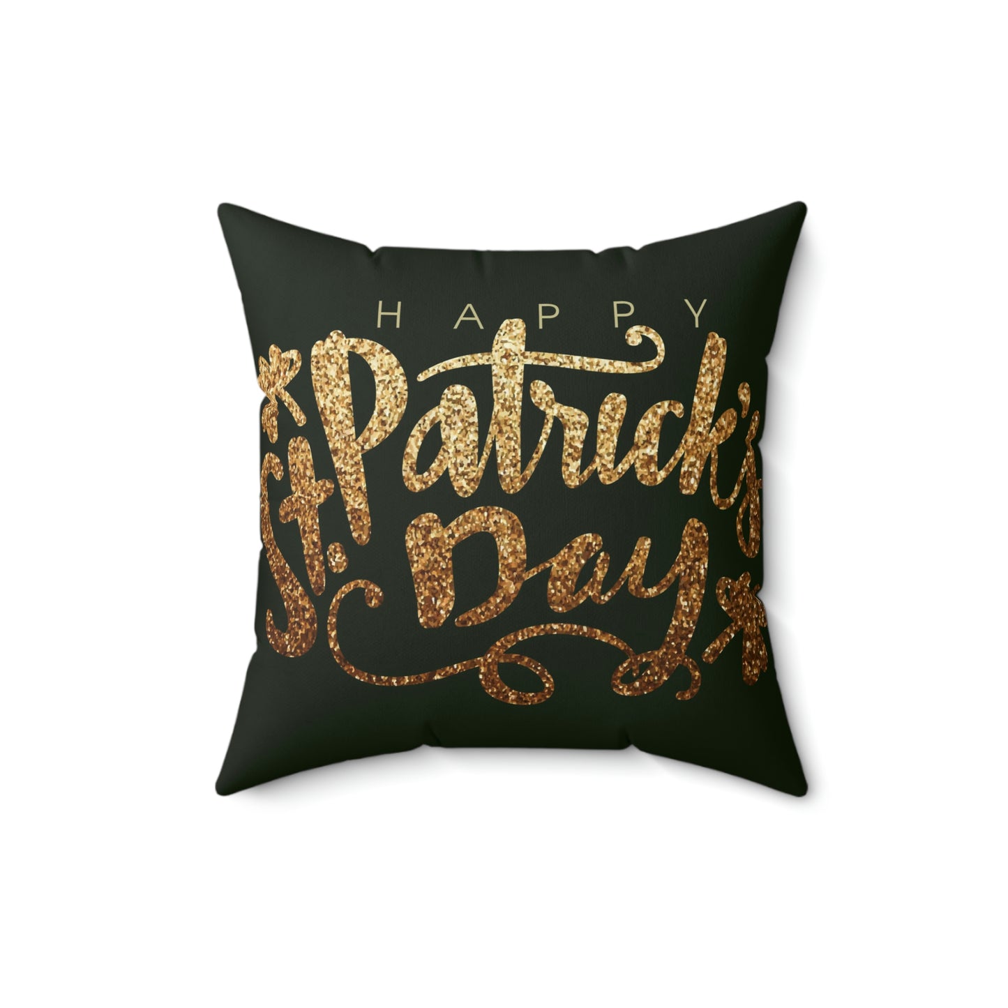 Spun Polyester Square Pillow happy St. Patrick's Day