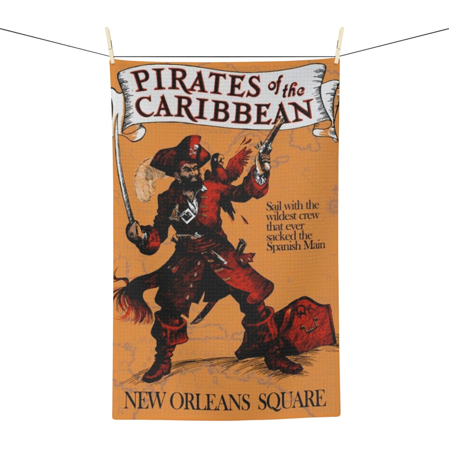 Soft Tea Towel Disneyland ~ Pirates Of The Caribbean ~ Poster