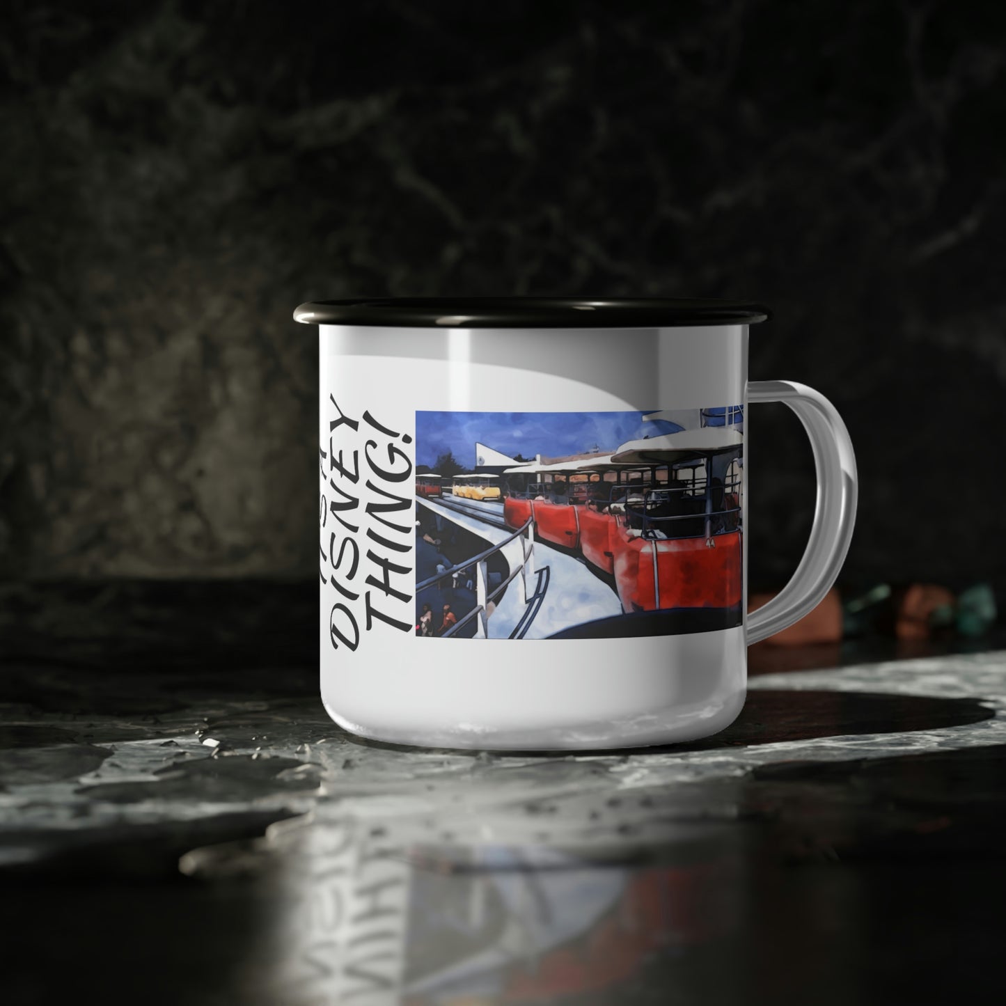 A Enamel Camp Cup Disneyland ~ People Mover ~ It's A Disney Thing!