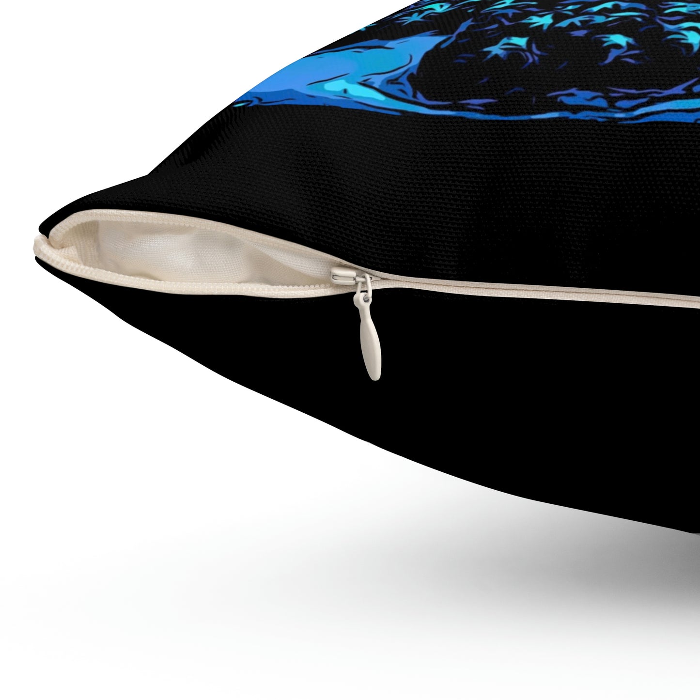Spun Polyester Square Pillow Disneyland ~Peter Pan Flight~ Ride