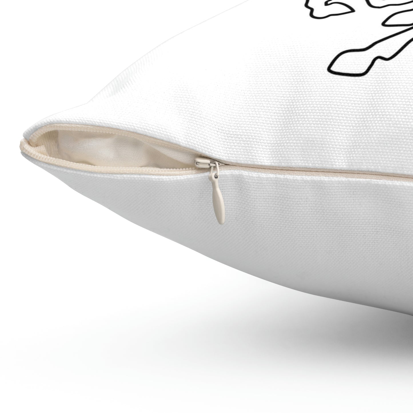 Spun Polyester Square Pillow Galloping horses. Continuous one line