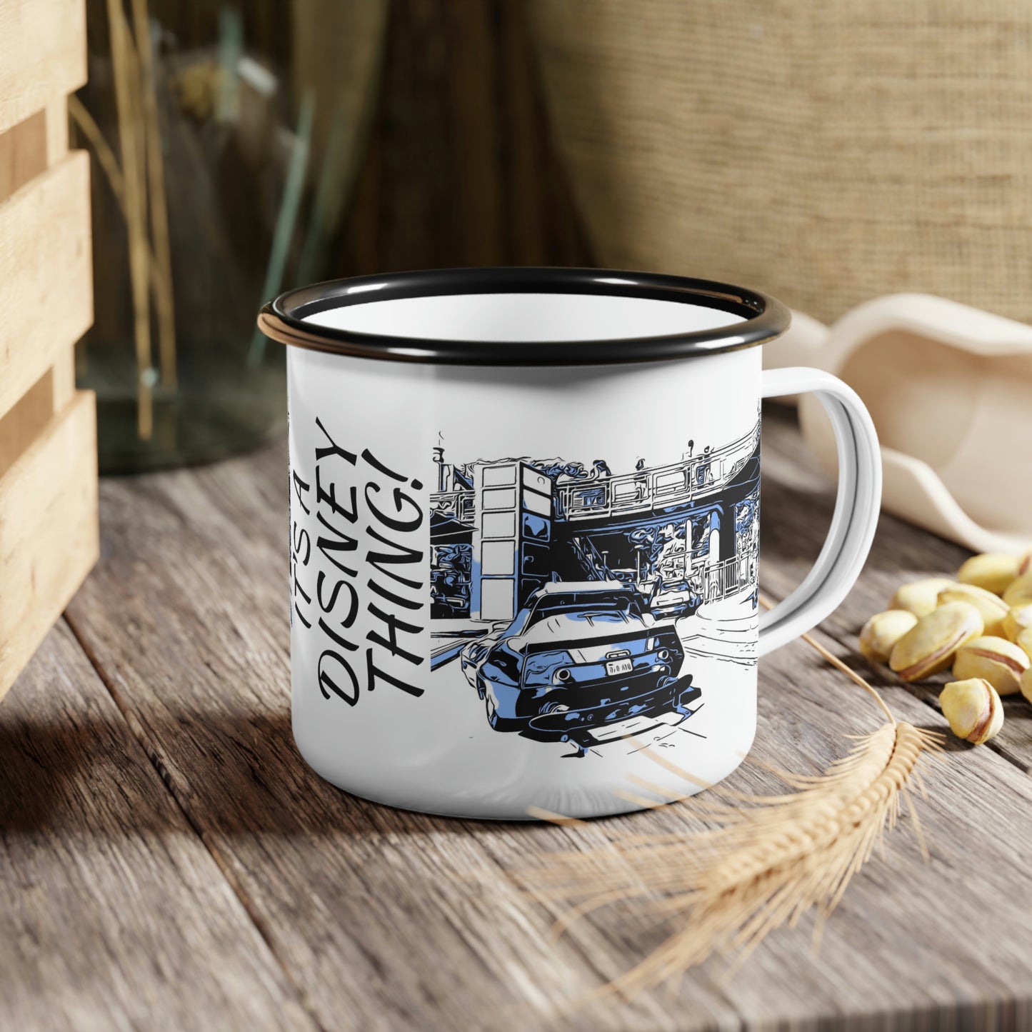 A Enamel Camp Cup Disneyland ~Autopia~ It's A Disney Thing!