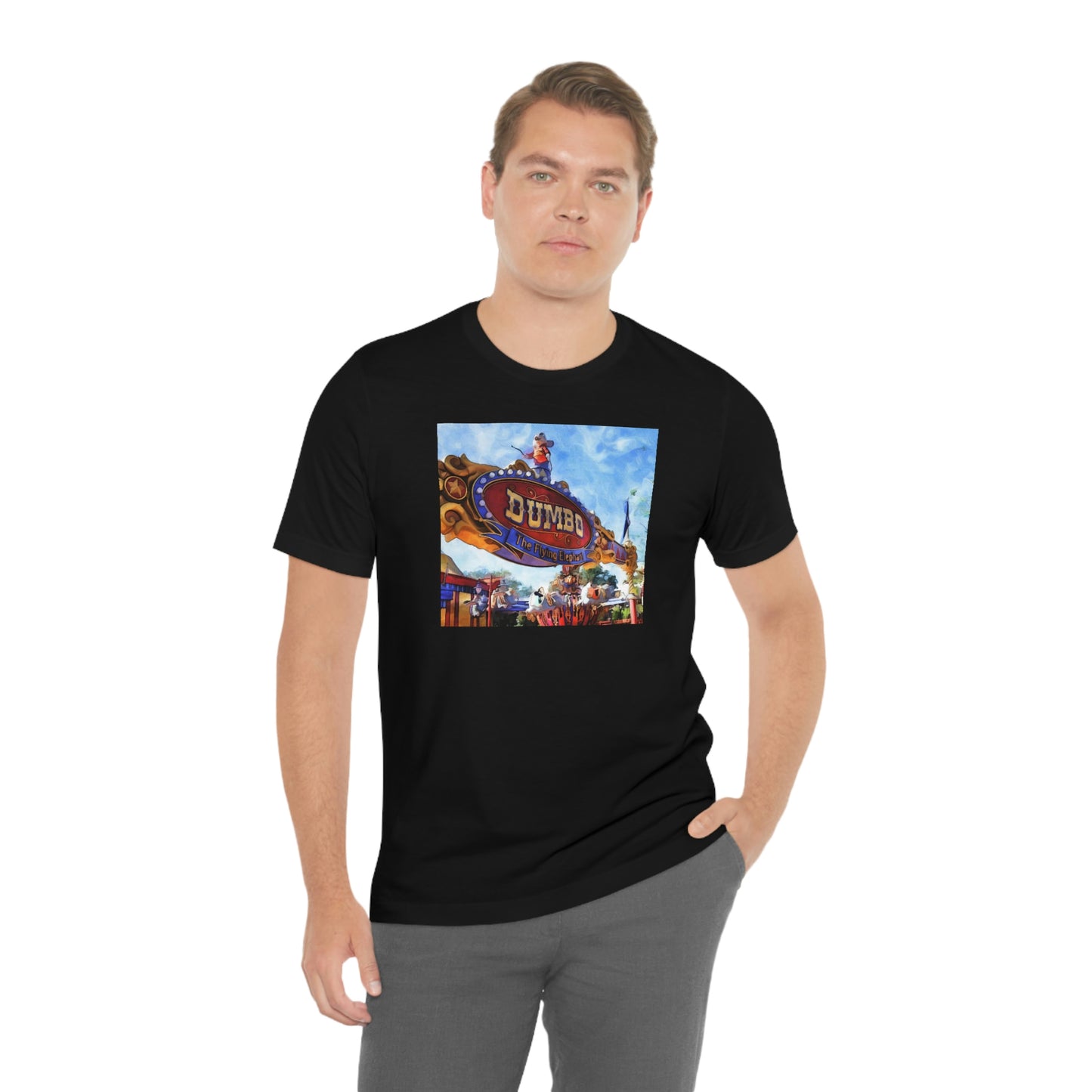Unisex Jersey Short Sleeve Tee DISNEYLAND DUMBO FLYING Elephant