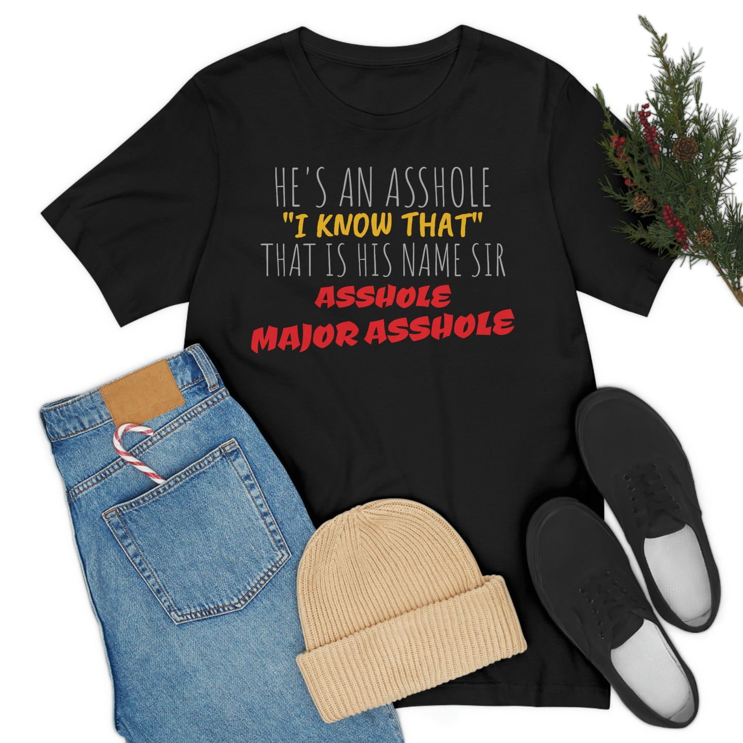 Unisex Jersey Short Sleeve Tee Spaceballs movie MAJOR as*hole