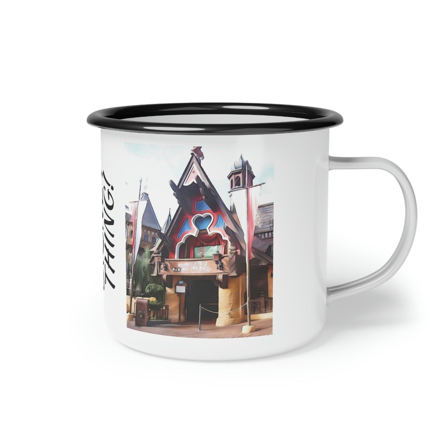 A Enamel Camp Cup Disneyland ~Pinocchio's Daring Journey~ It's A Disney Thing!