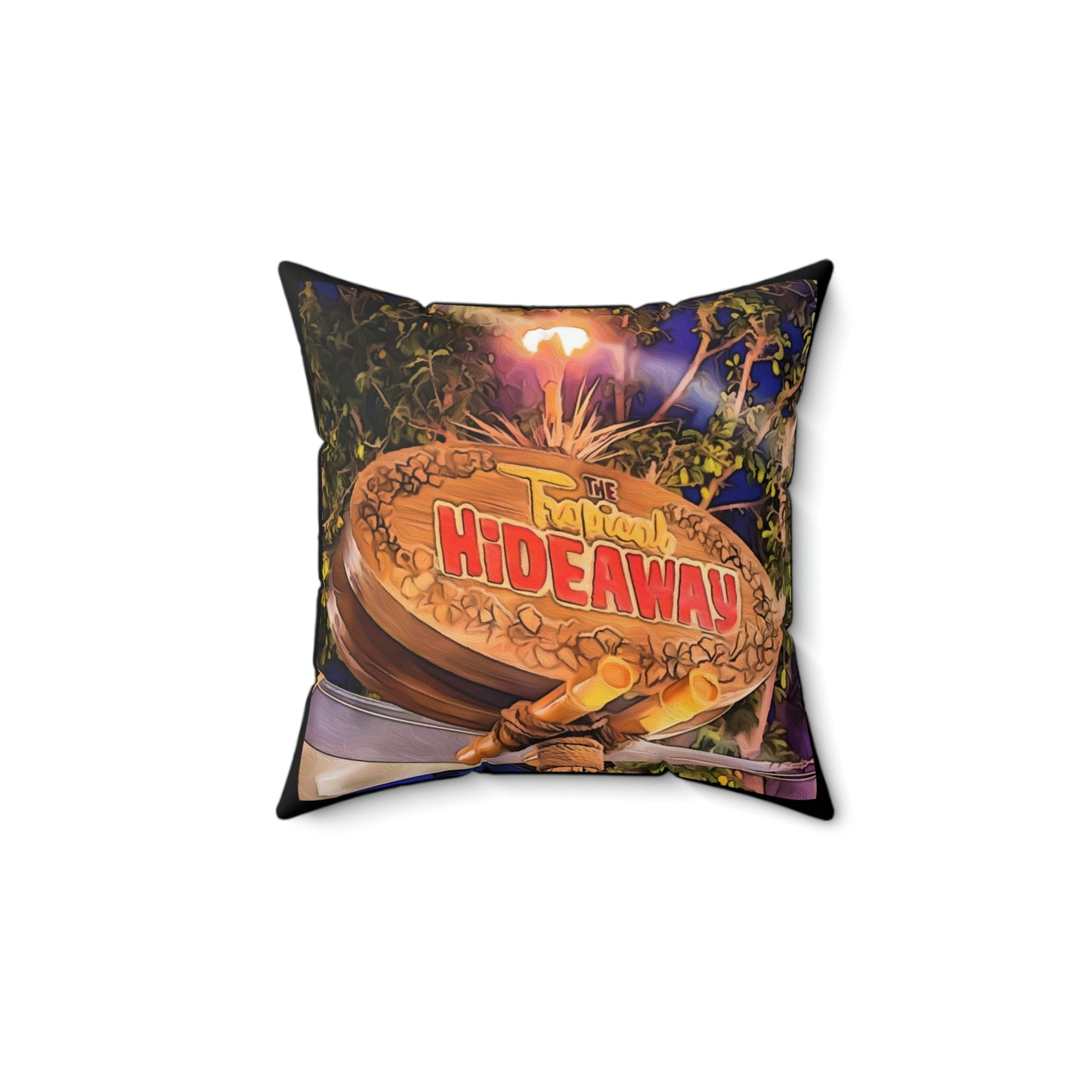 Spun Polyester Square Pillow Disneyland ~The Tropical Hideaway~