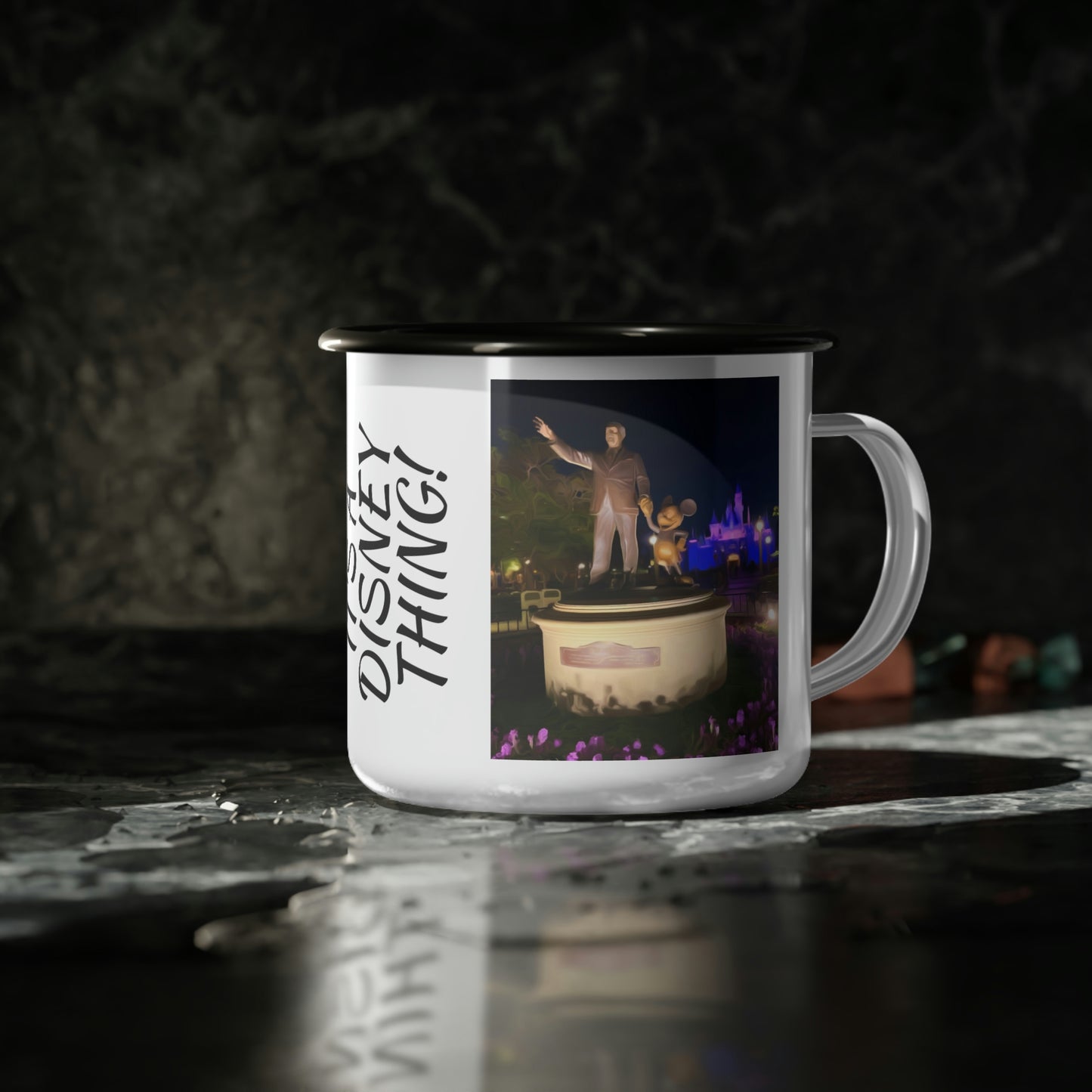 A Enamel Camp Cup Disneyland ~Walt & Mickey Statue~ It's A Disney Thing!