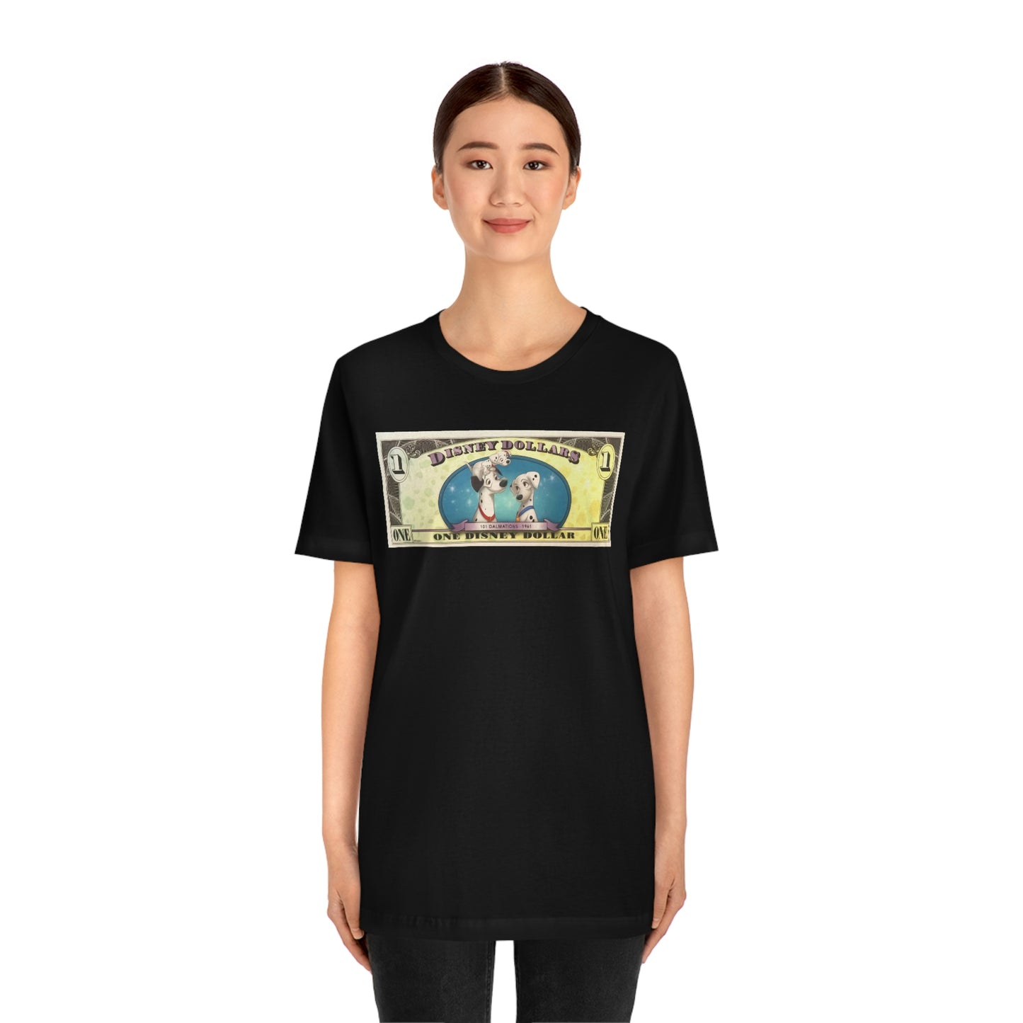Unisex Jersey Short Sleeve Tee DUSNEYLAND DOLLARS 101 DALMATIONS