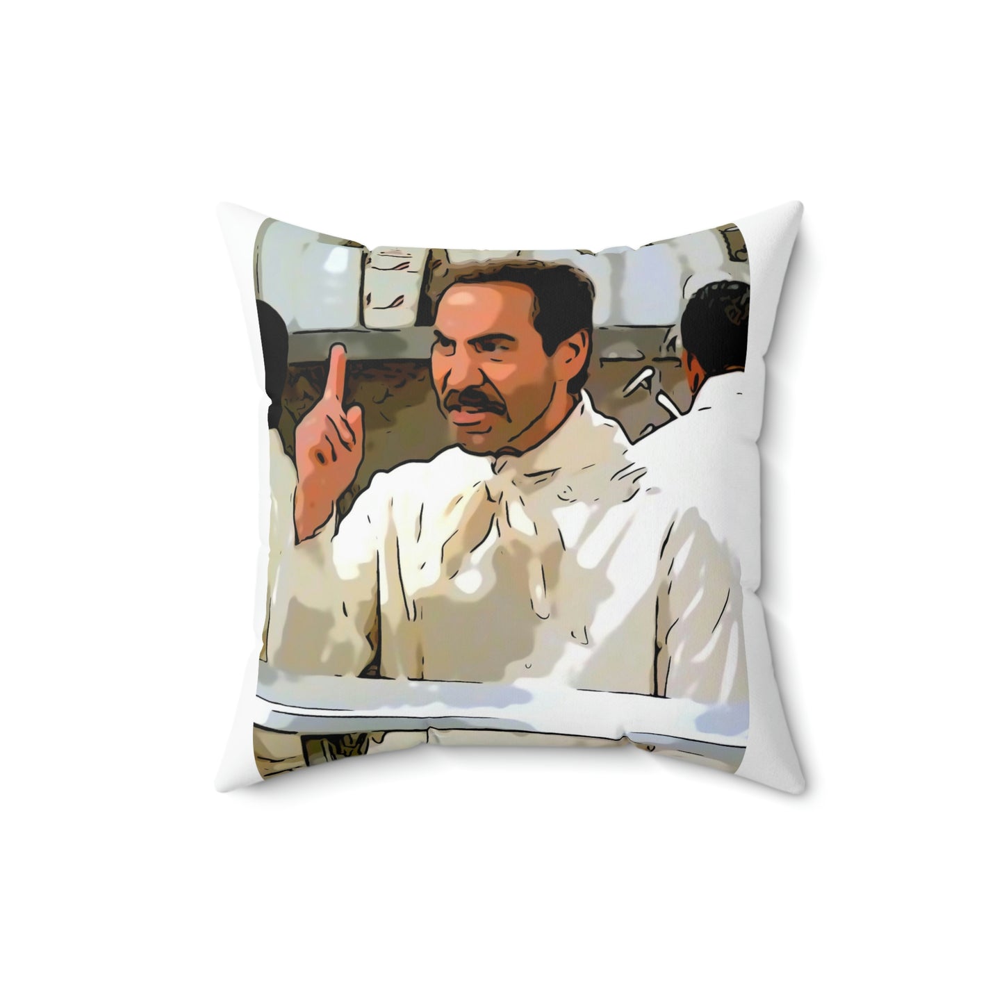 Spun Polyester Square Pillow Seinfeld ~No Soup For You!~