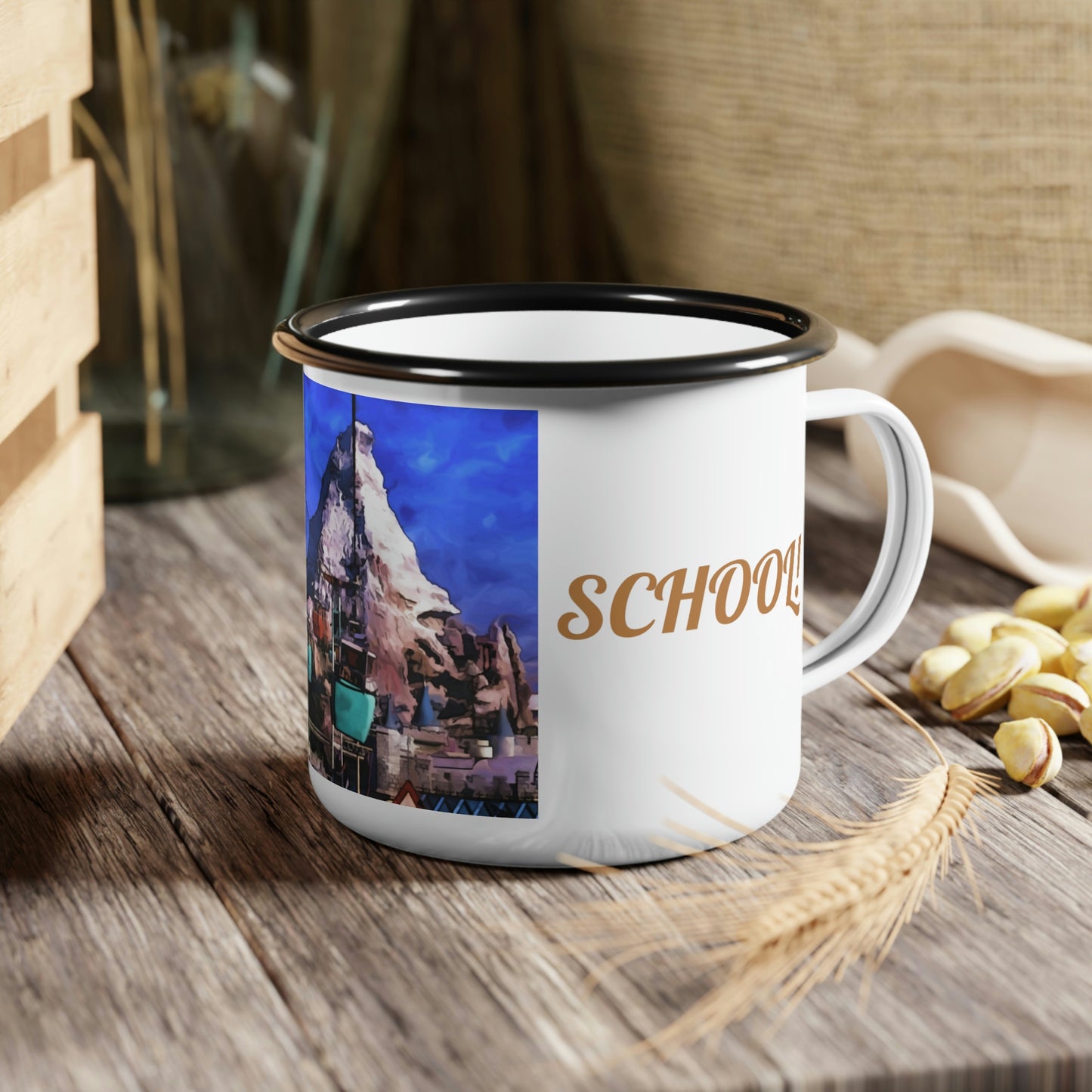 Enamel Camp Cup Disneyland ~ Sky Buckets - Old School