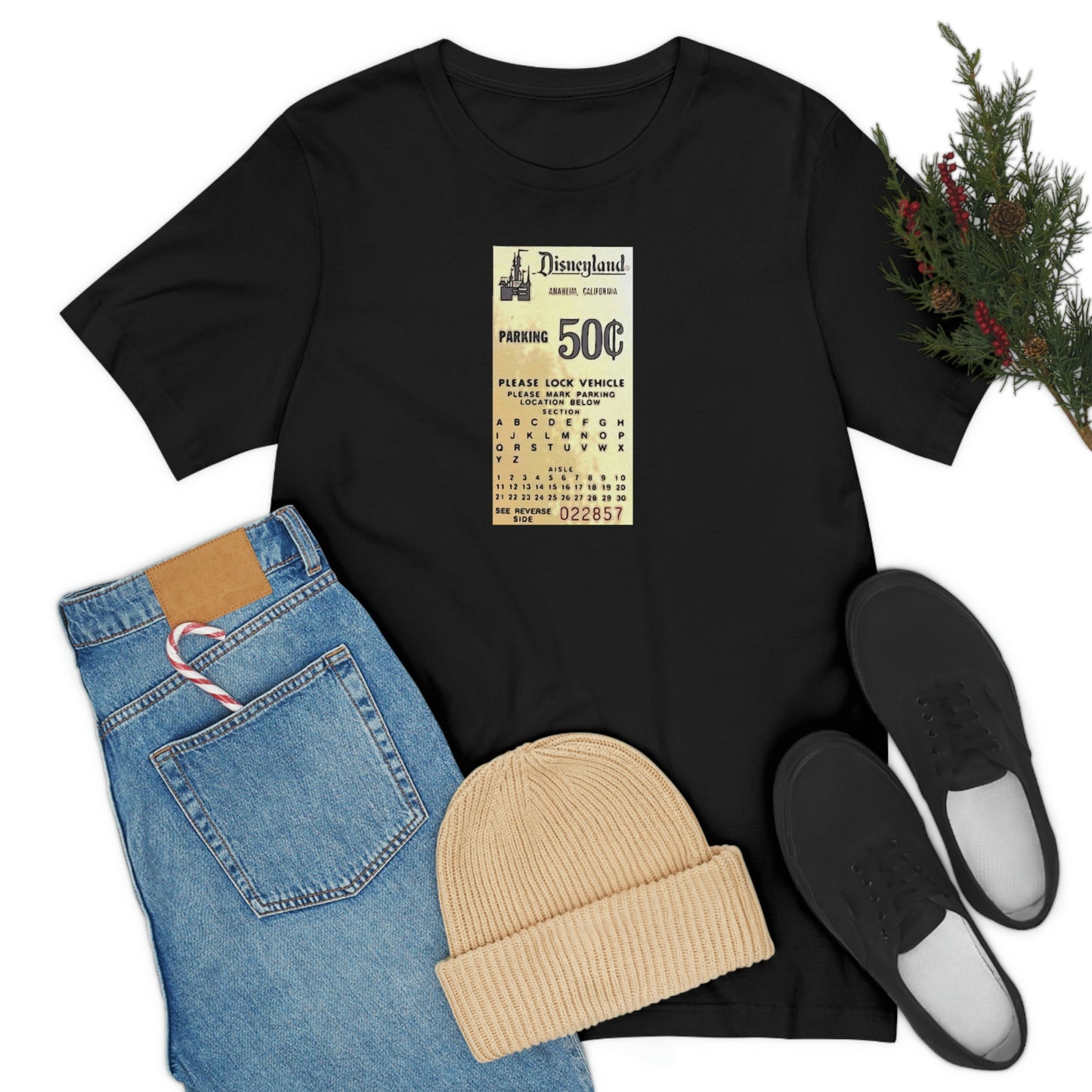 Unisex Jersey Short Sleeve Tee Disneyland vintage ticket stub - Parking