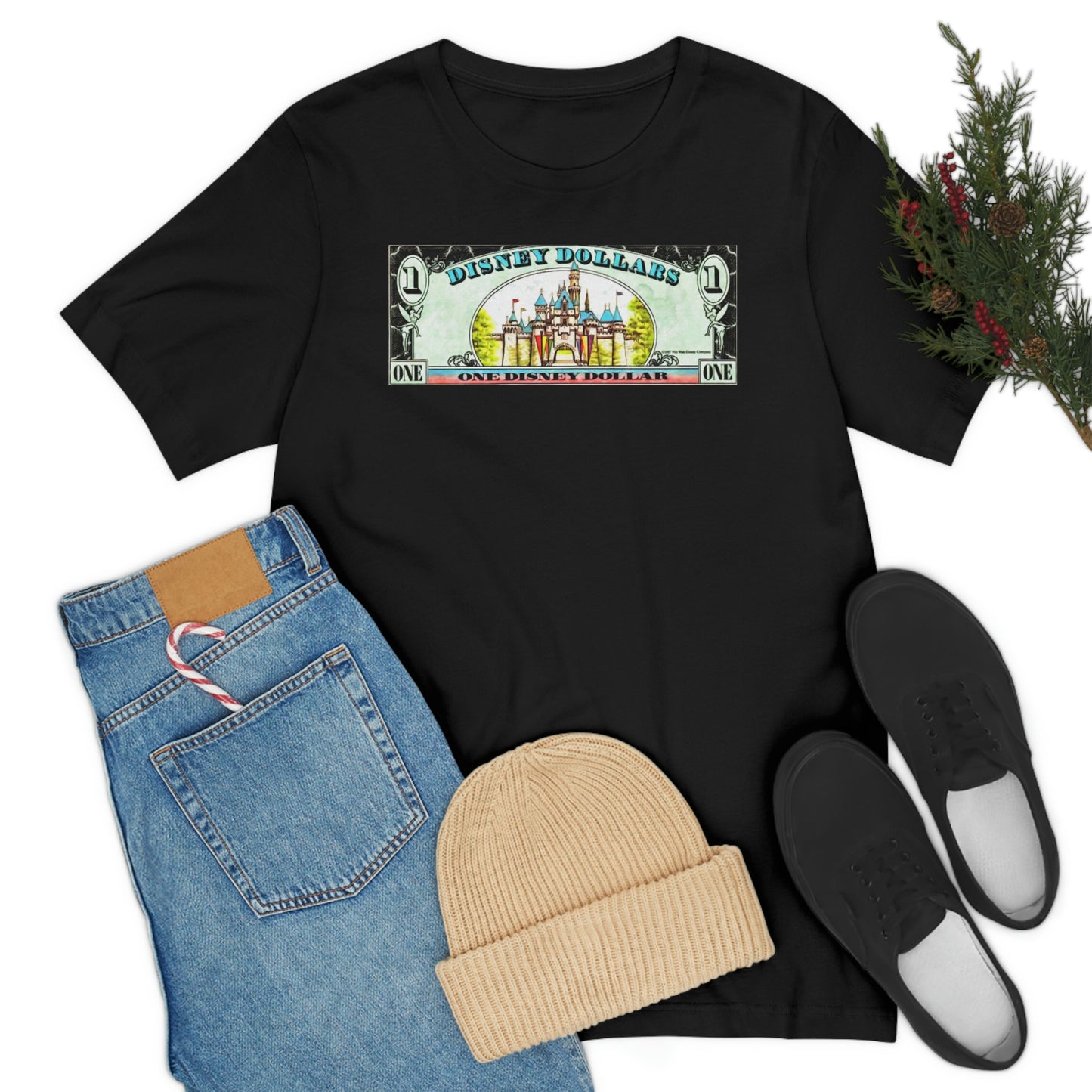Unisex Jersey Short Sleeve Tee Disneyland Dollar Castle