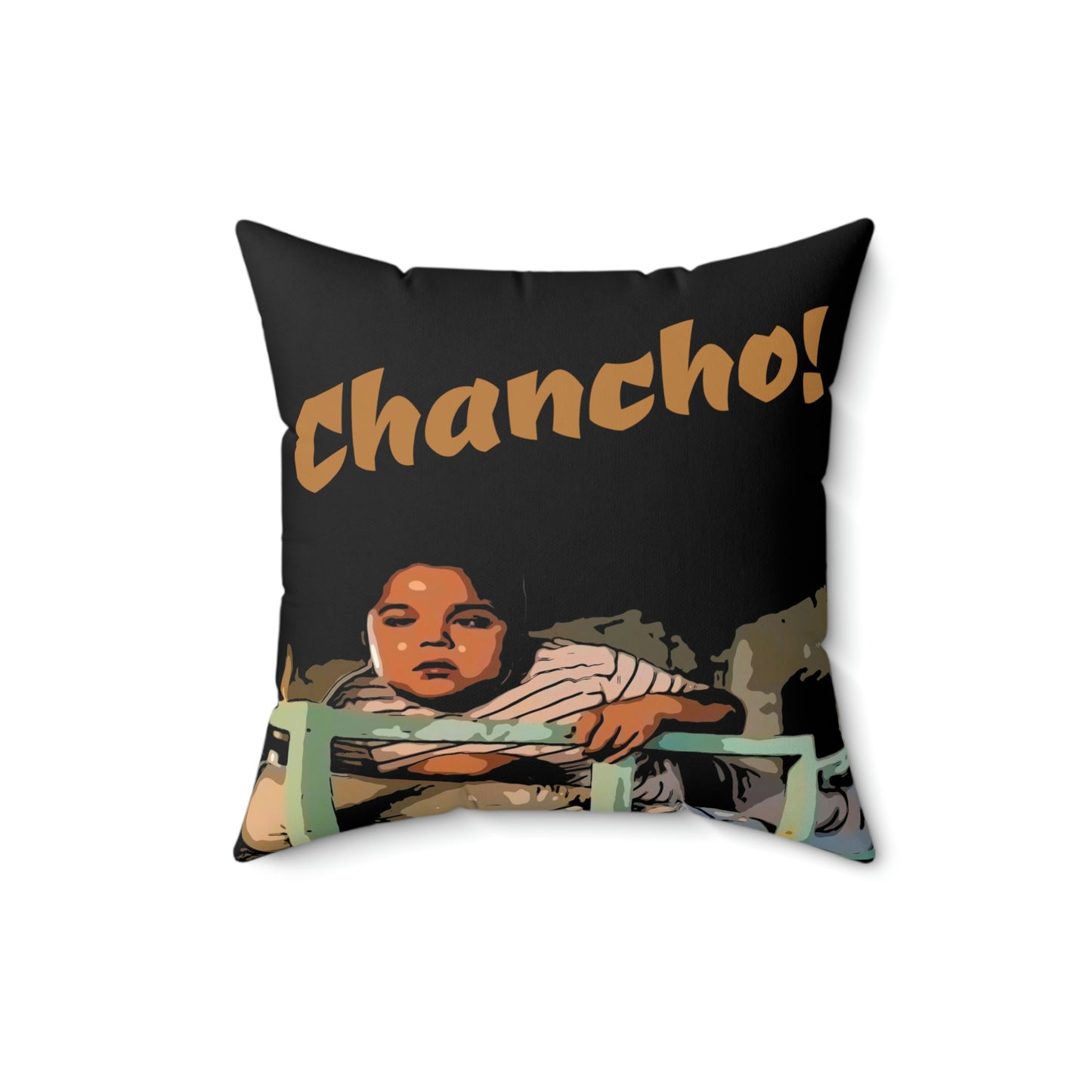 Spun Polyester Square Pillow ~Nacho Libre~ Chancho!~