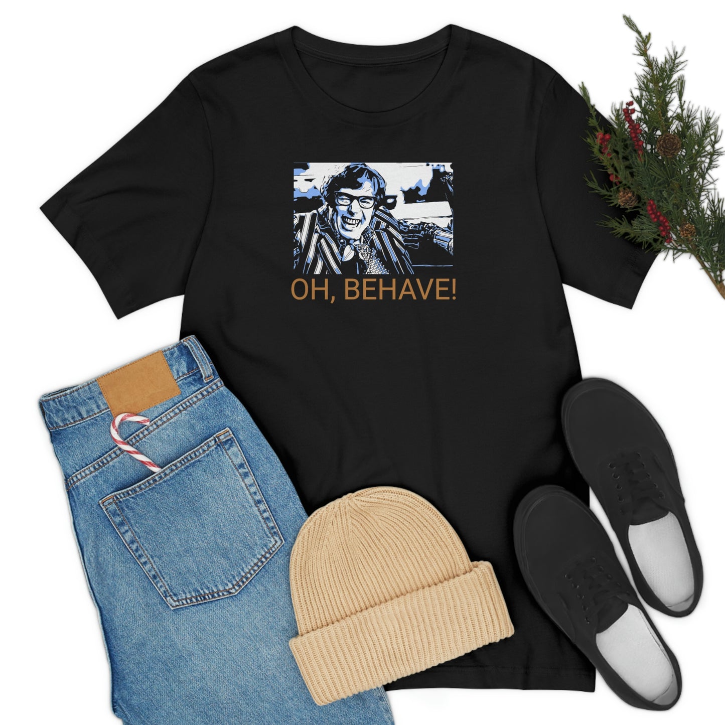 Unisex Jersey Short Sleeve Tee Austin Powers -Quote- Oh, Behave!