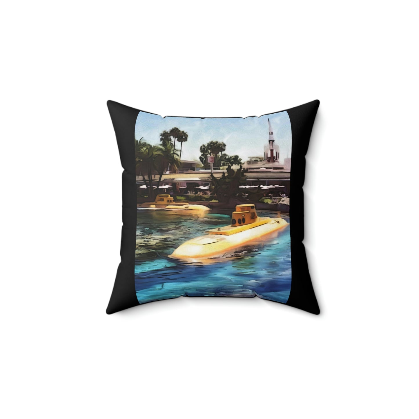 Spun Polyester Square Pillow Disneyland ~Submarine Voyage~