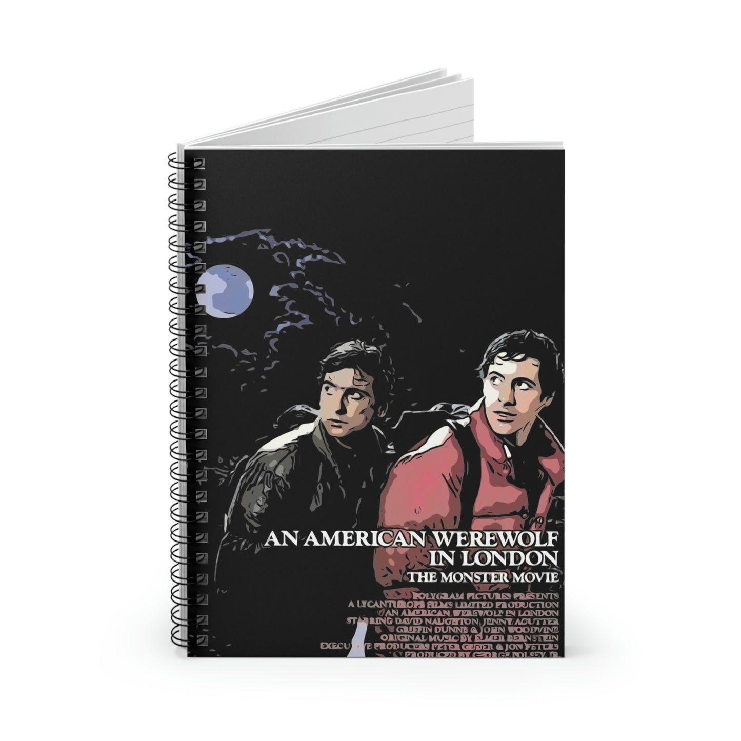 Spiral Notebook - Ruled Line An American Werewolf in London movie poster