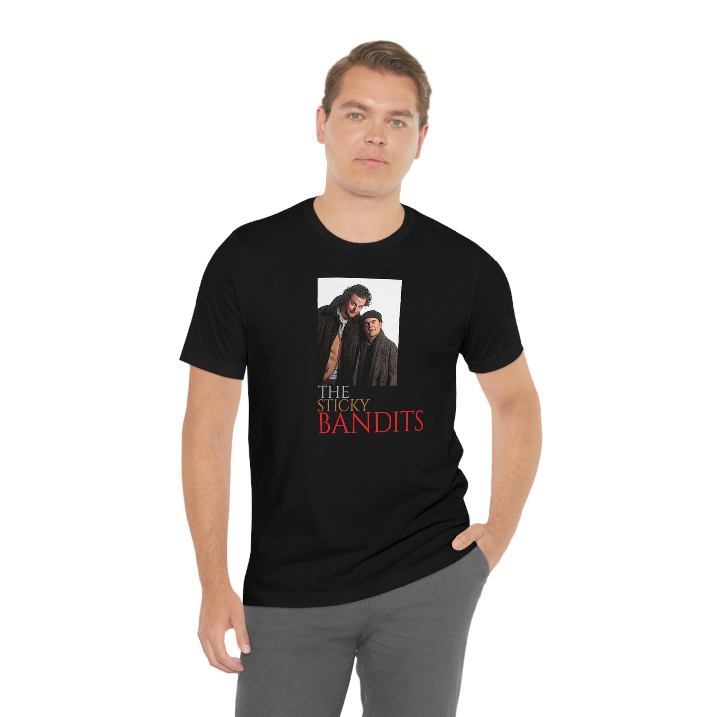 Unisex Jersey Short Sleeve Tee Home Alone 2- The Sticky Bandits
