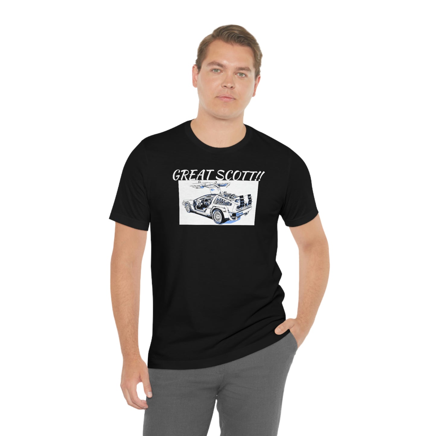 Unisex Jersey Short Sleeve Tee BACK TO THE Future " Great Scott!!"