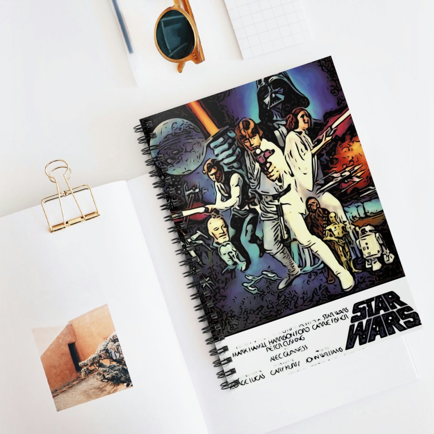 Spiral Notebook - Ruled Line Star Wars movie poster