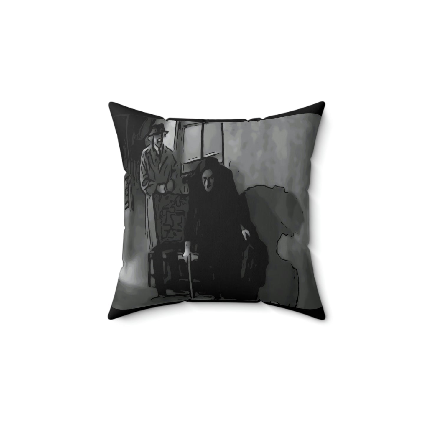 Spun Polyester Square Pillow ~Young Frankenstein ~ Walk this way~